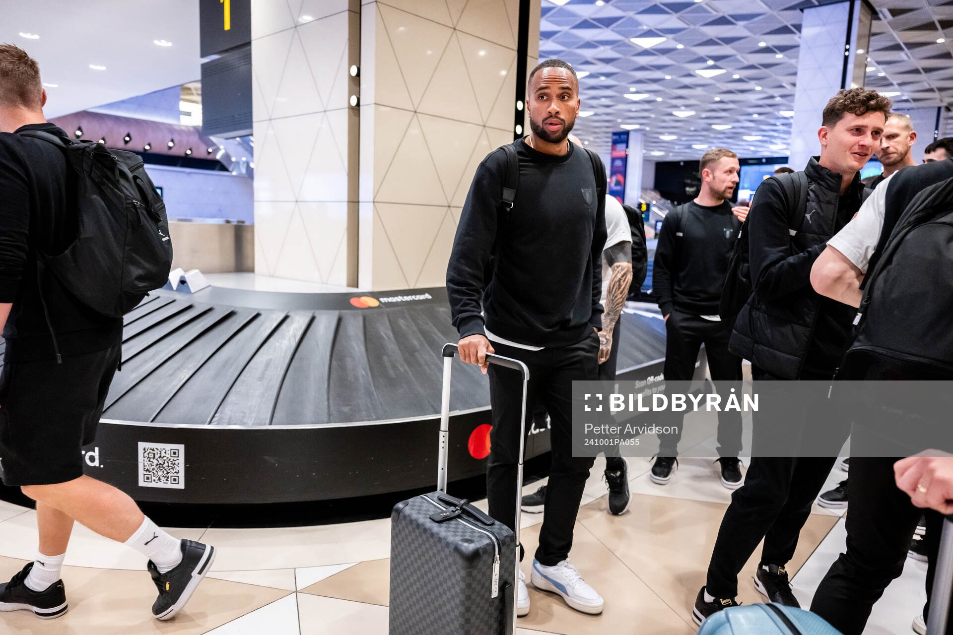 Isaac Kiese Thelin of Malmö FF arrives in Baku
