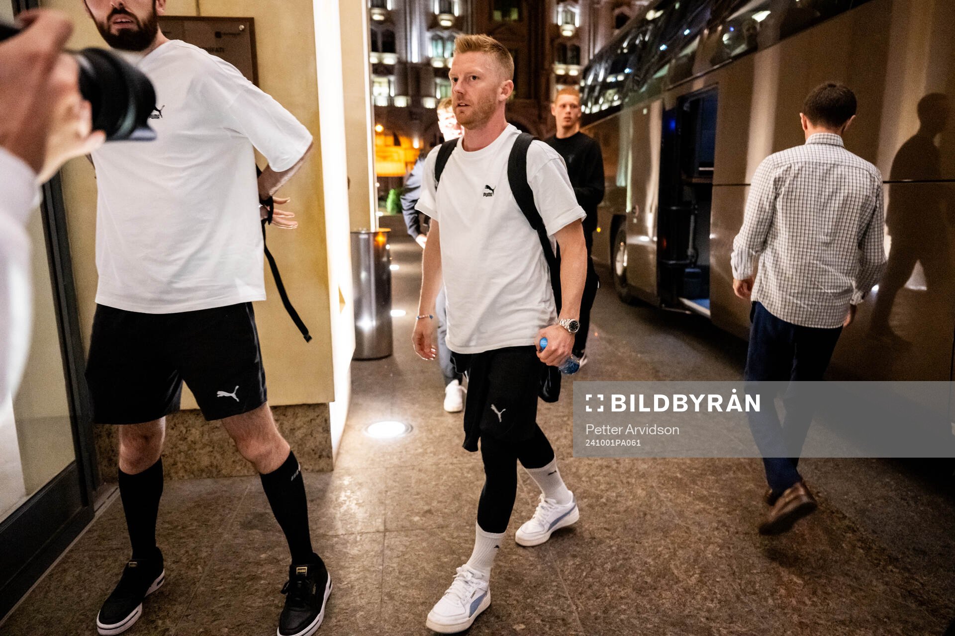 Anders Christiansen of Malmö FF arrives in Baku