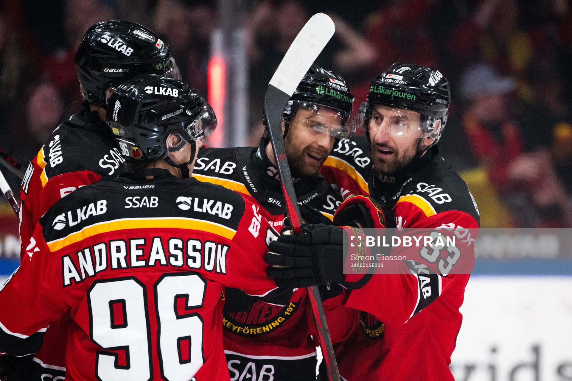 Luleås Pontus Själin och Albin Lundin jublar