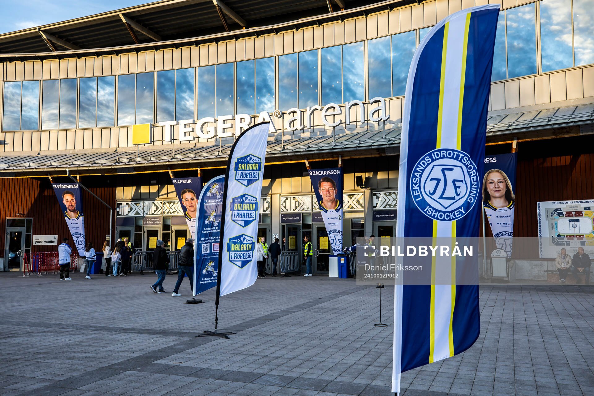 Tegera arena innan ishockeymatchen i SHL mellan Leksand och