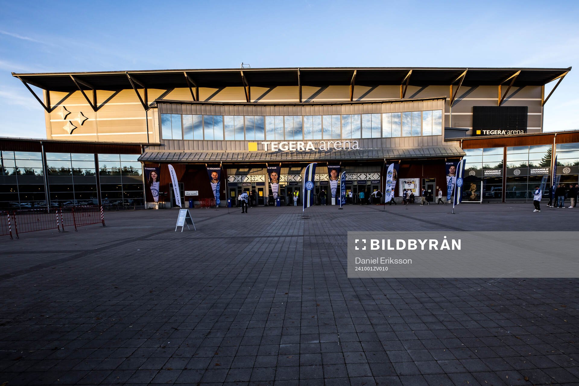 Tegera arena innan ishockeymatchen i SHL mellan Leksand och