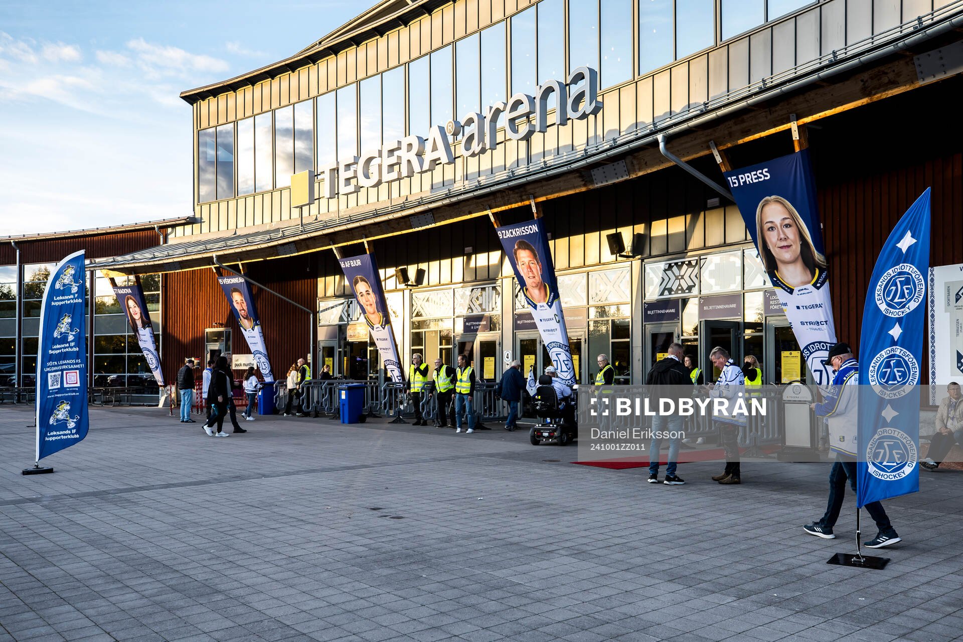 Tegera arena innan ishockeymatchen i SHL mellan Leksand och