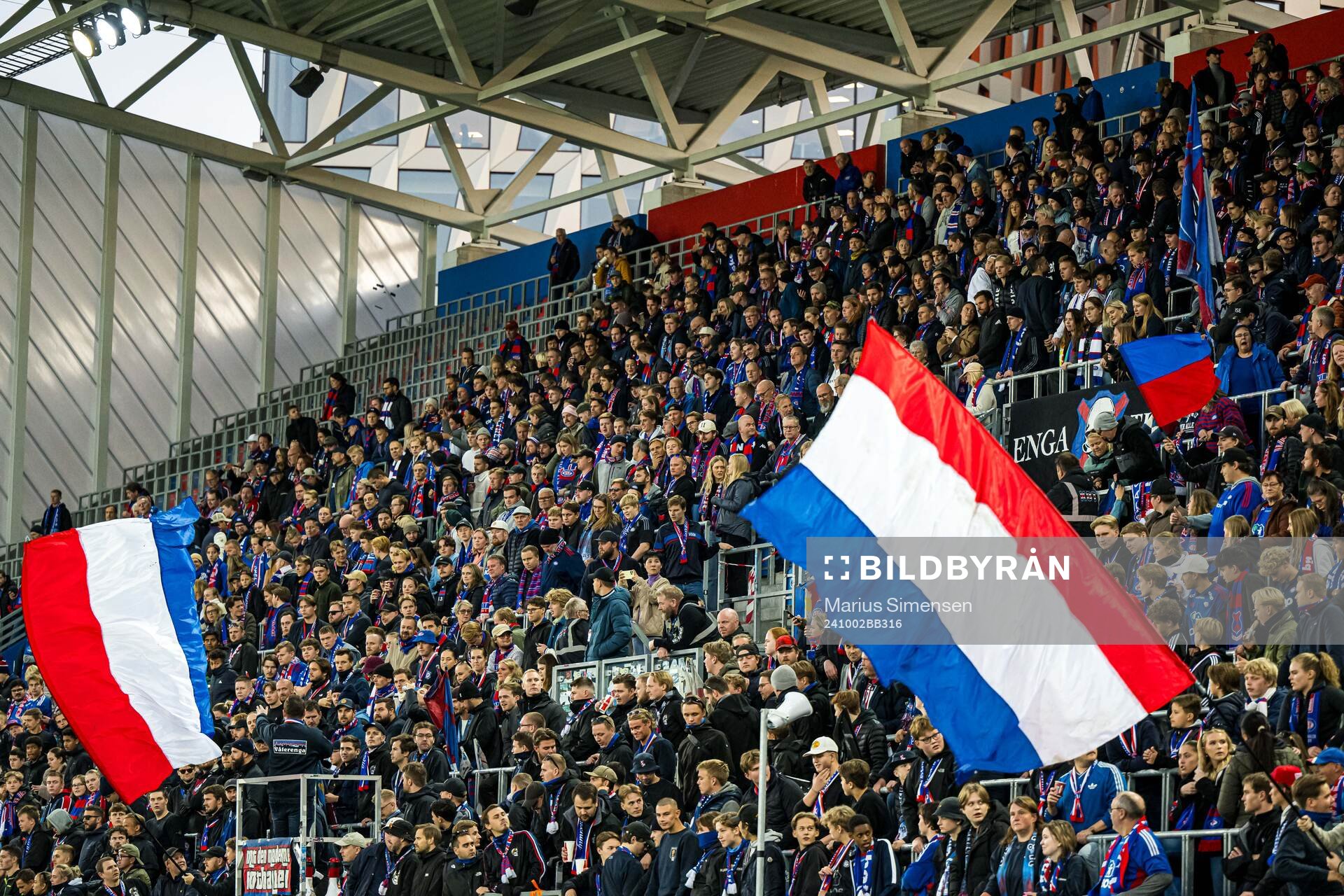 Spectators in the stands