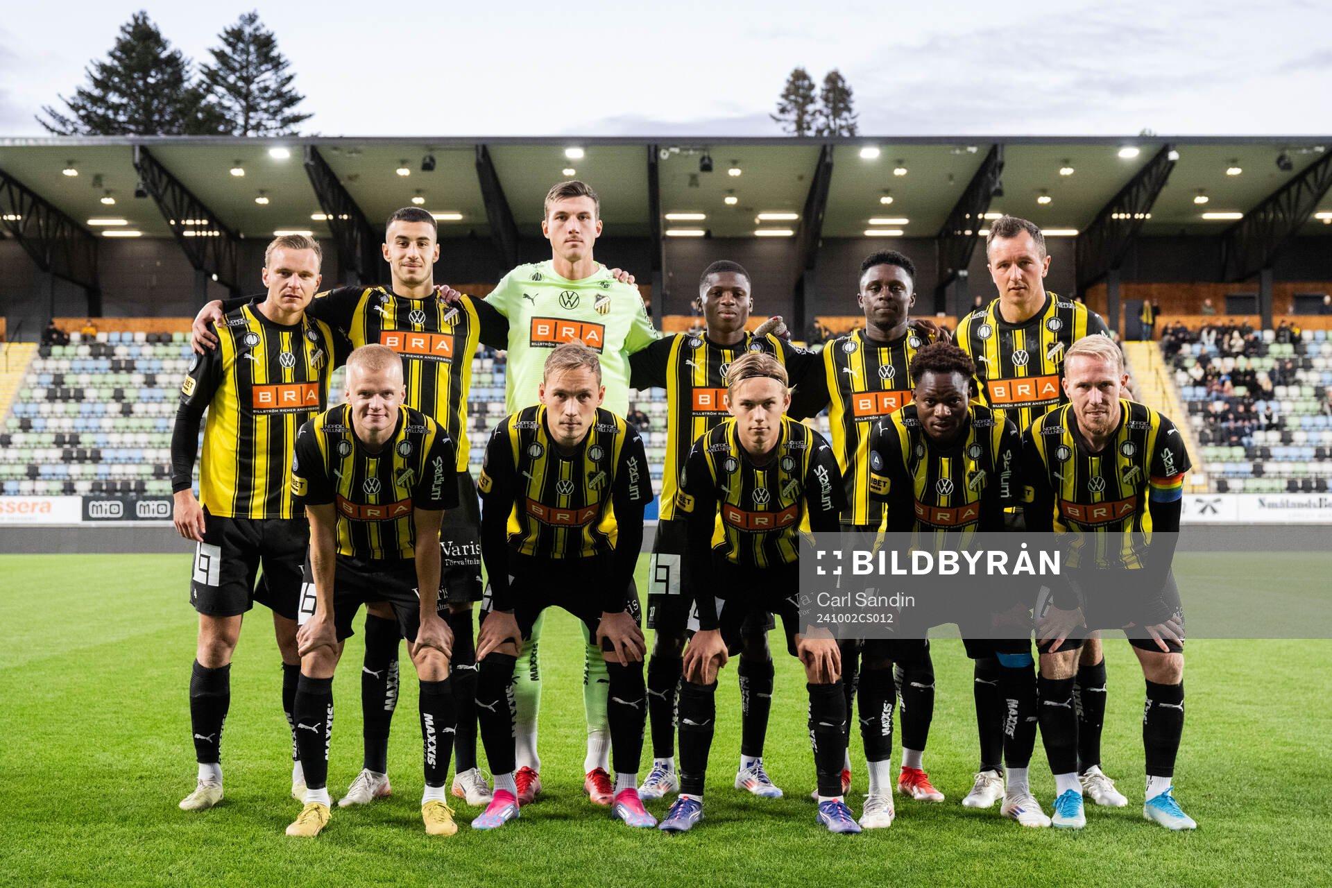 Häckens startelva inför fotbollsmatchen i Svenska Cupen mellan IK Tord och Häcken den 2 oktober 2024 i Jönköping. 