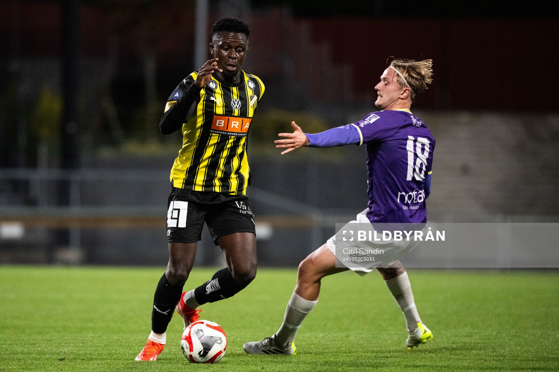 Häckens Zeidane Inoussa och IK Tords Alexander Jacobsson