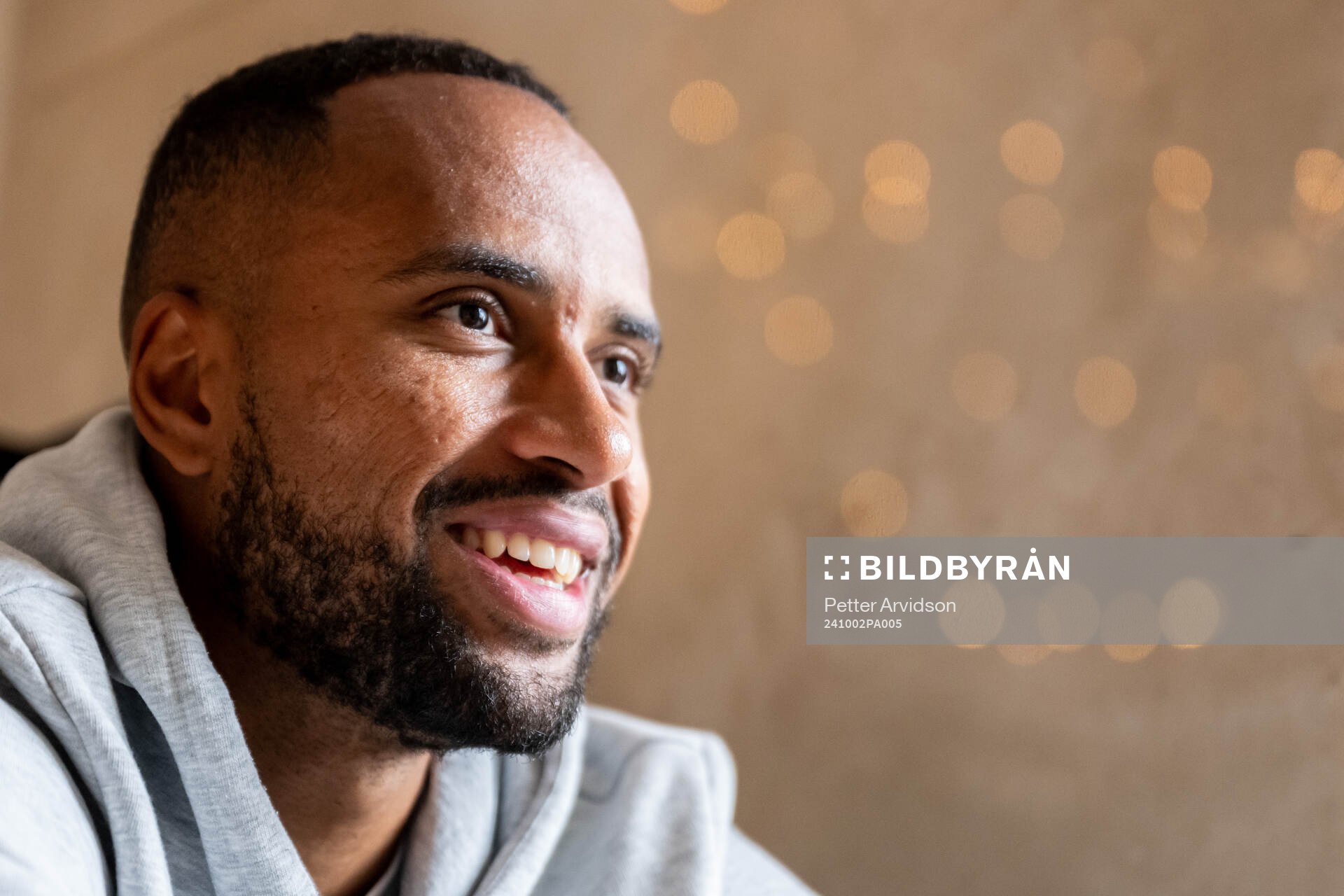 Isaac Kiese Thelin of Malmö FF is being interviewed during a press meet ahead of the UEFA Europa League match between Qarabag and Malmö FF on October 2, 2024 in Baku.