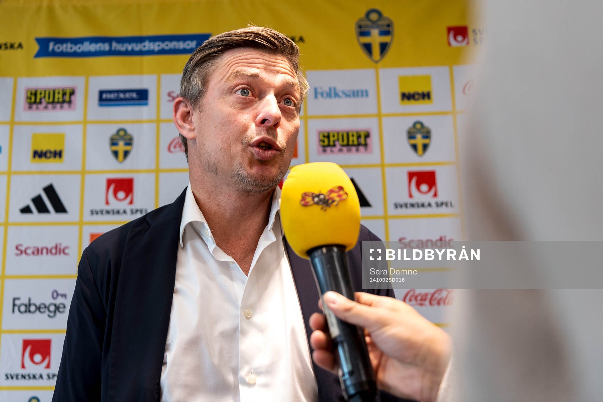 Head coach Jon Dahl Tomasson of the Swedish national