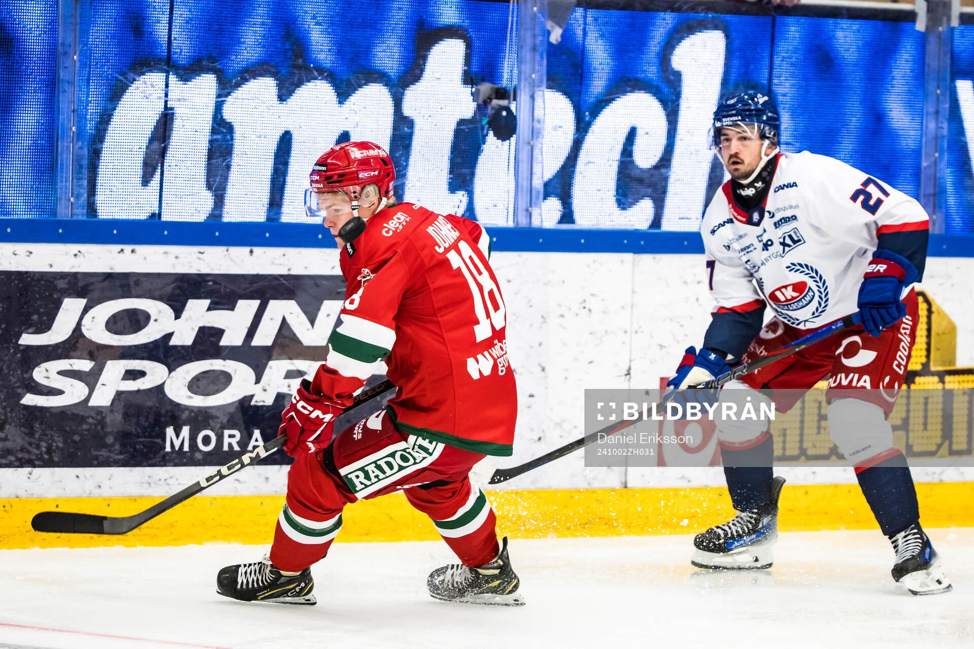 Moras Martin Johnsen och IK Oskarshamns Nolan Walker