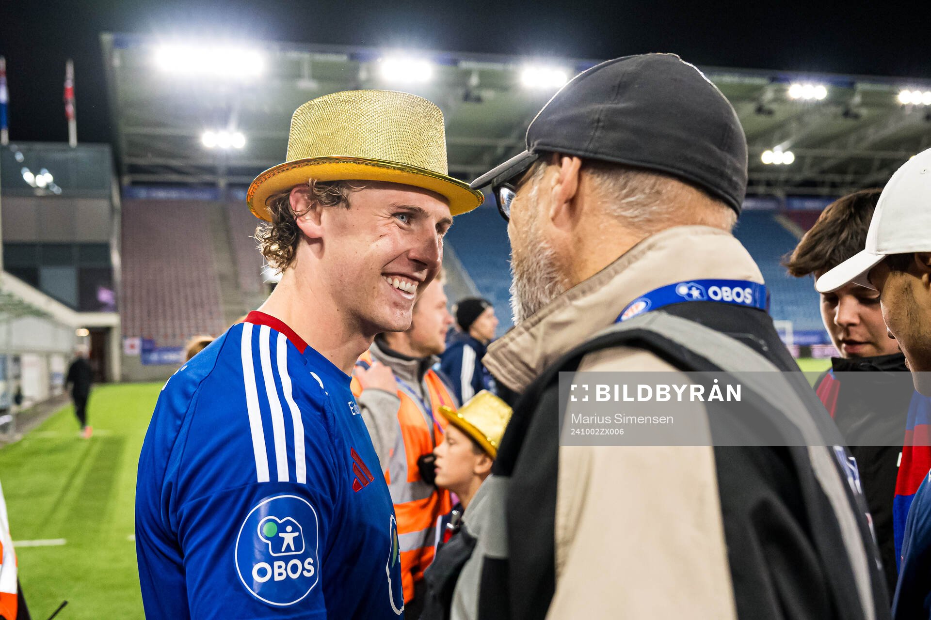 Sebastian Jarl of Vålerenga celebrates promotion to the