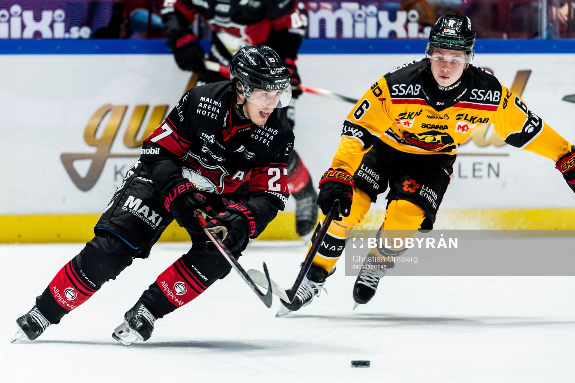 Malmö Redhawks Henrik Haapala och Luleås Isac Hedqvist