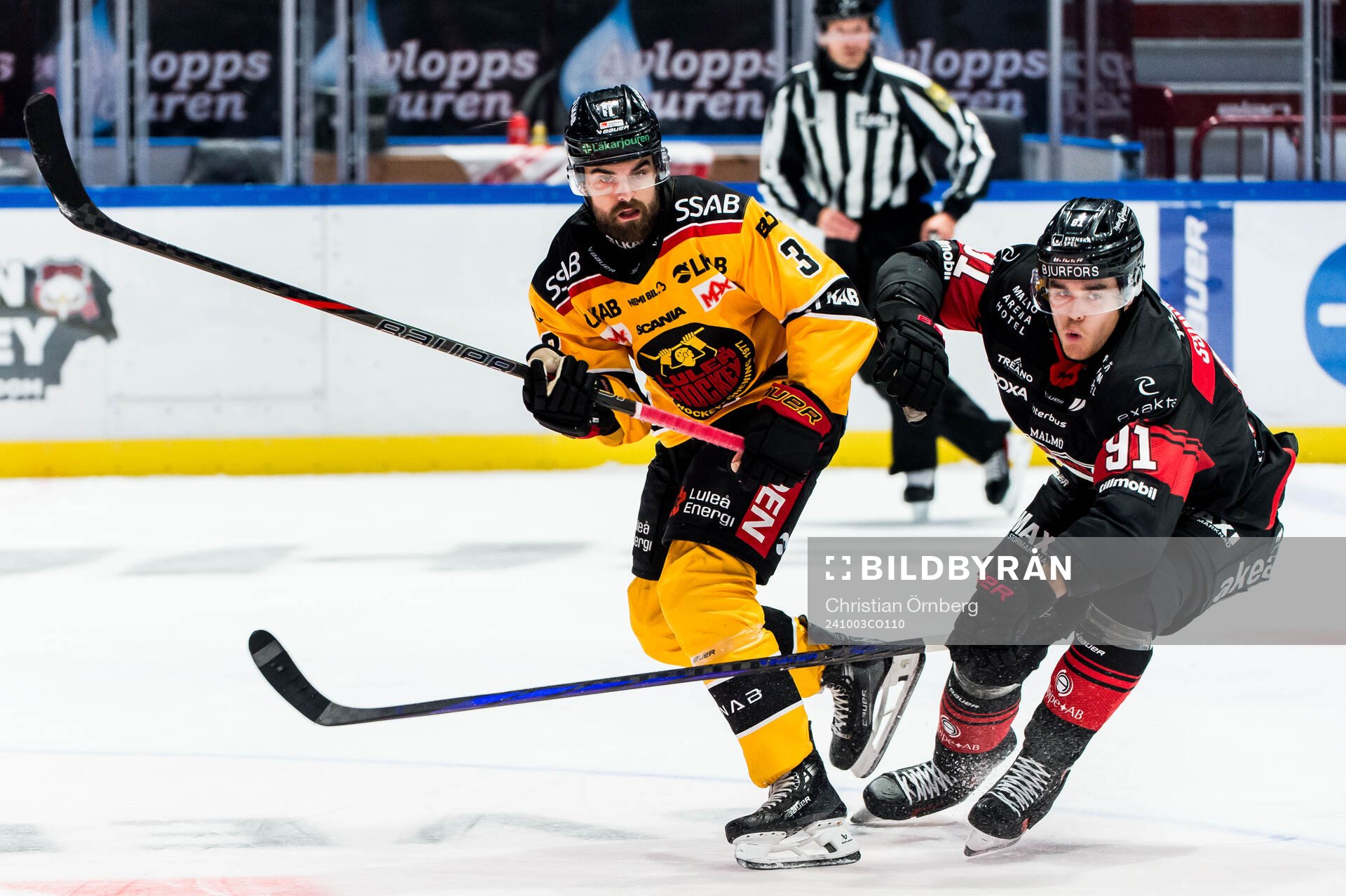 Luleås Frederic Allard och Malmö Redhawks Axel Sundberg