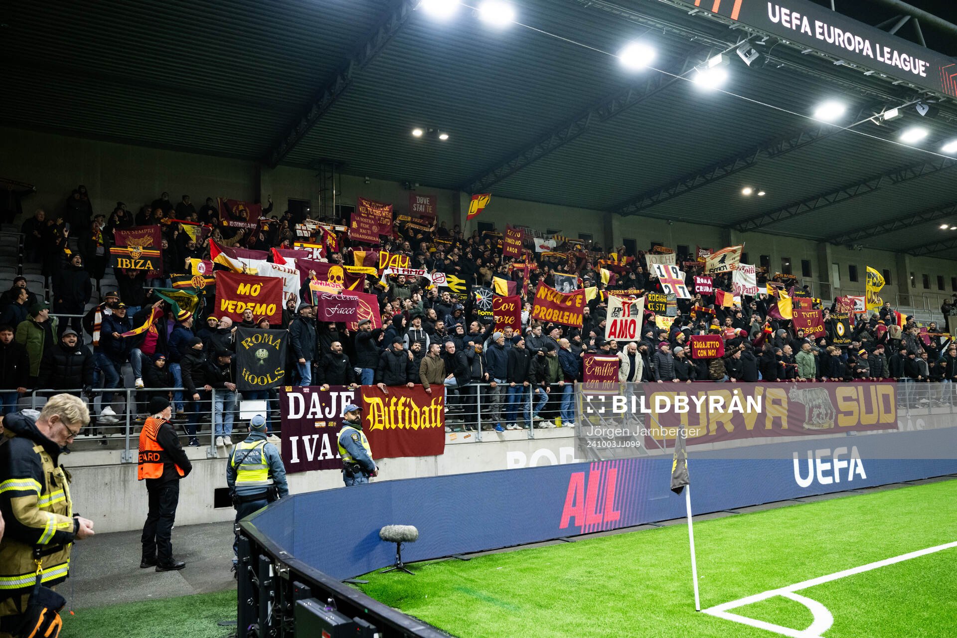 Supporters of Roma in the stands