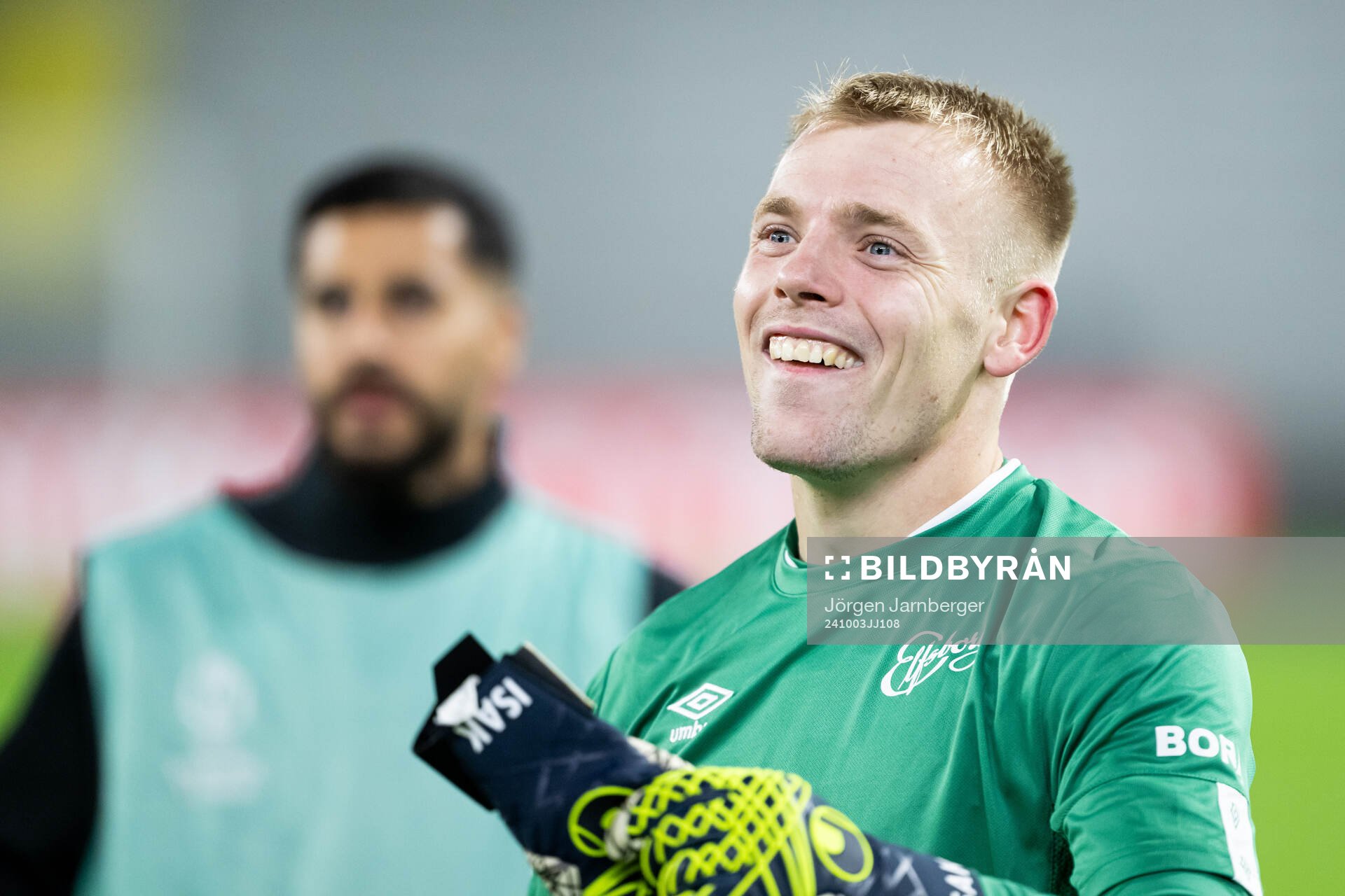 Goalkeeper Isak Pettersson of Elfsborg celebrates