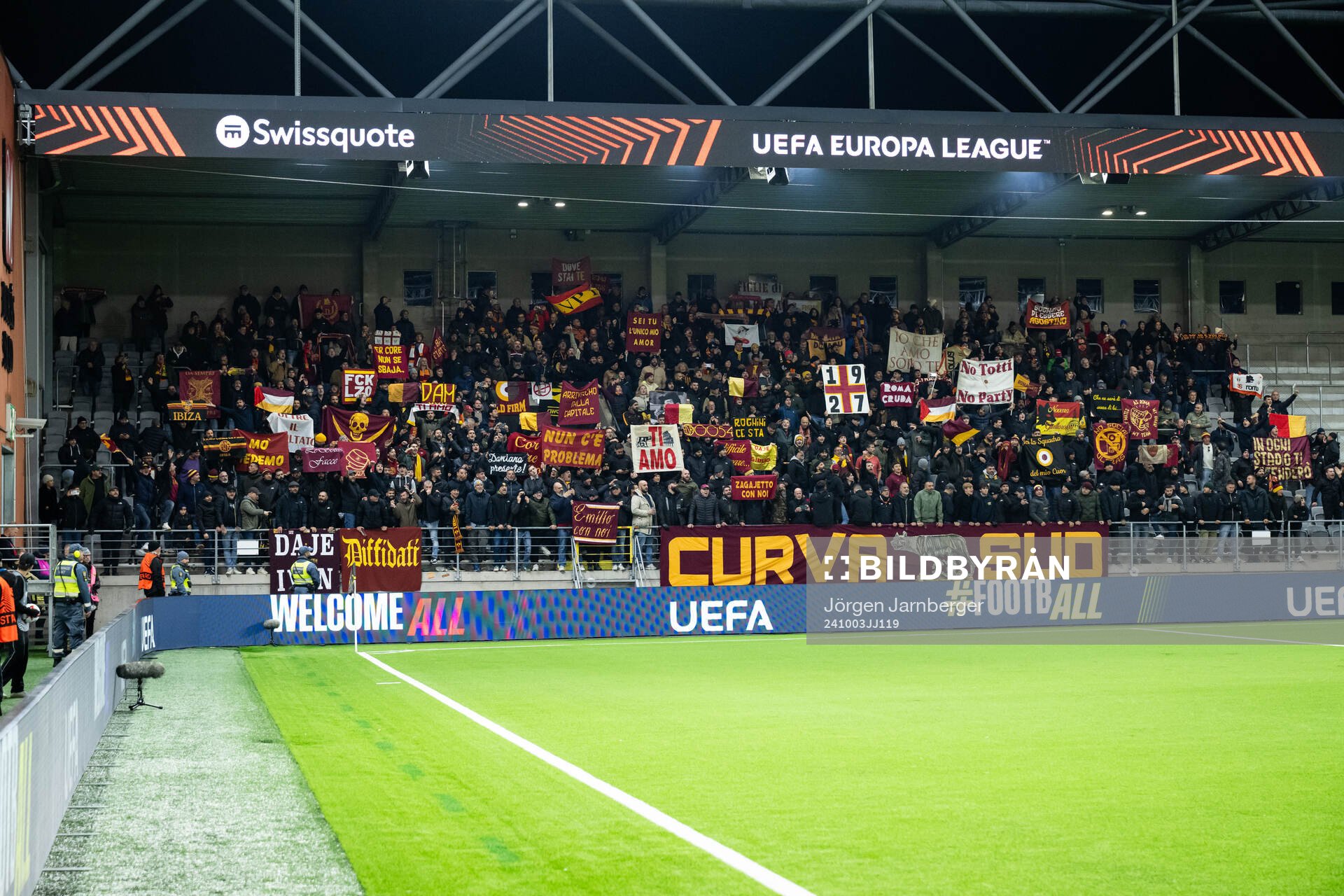 Supporters of Roma in the stands