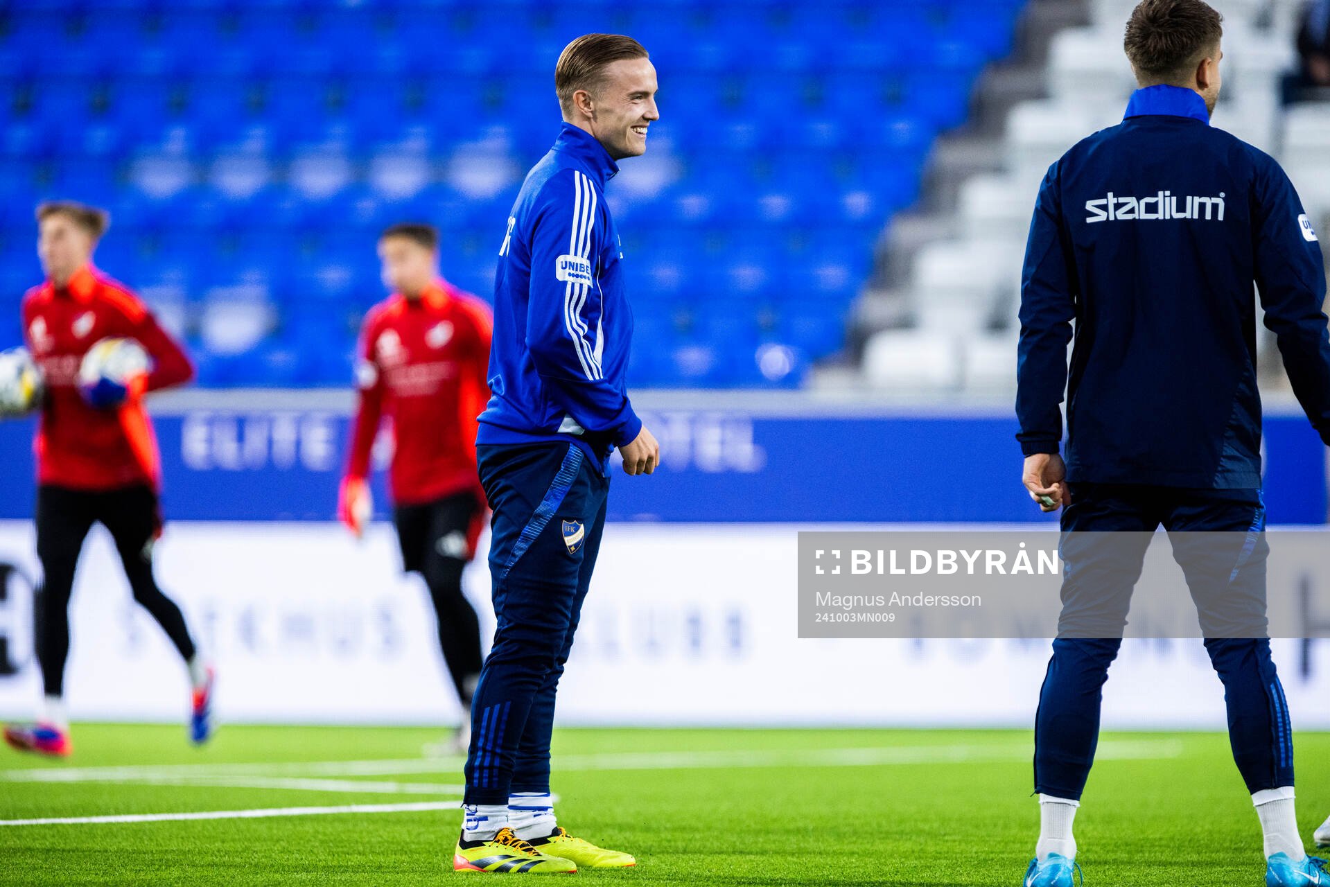 IFK Norrköpings Jacob Ortmark på uppvärmningen