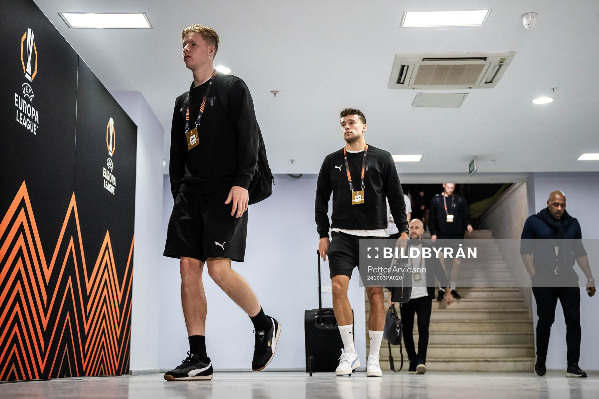 Nils Zätterström and Colin Rösler of Malmö FF arrives