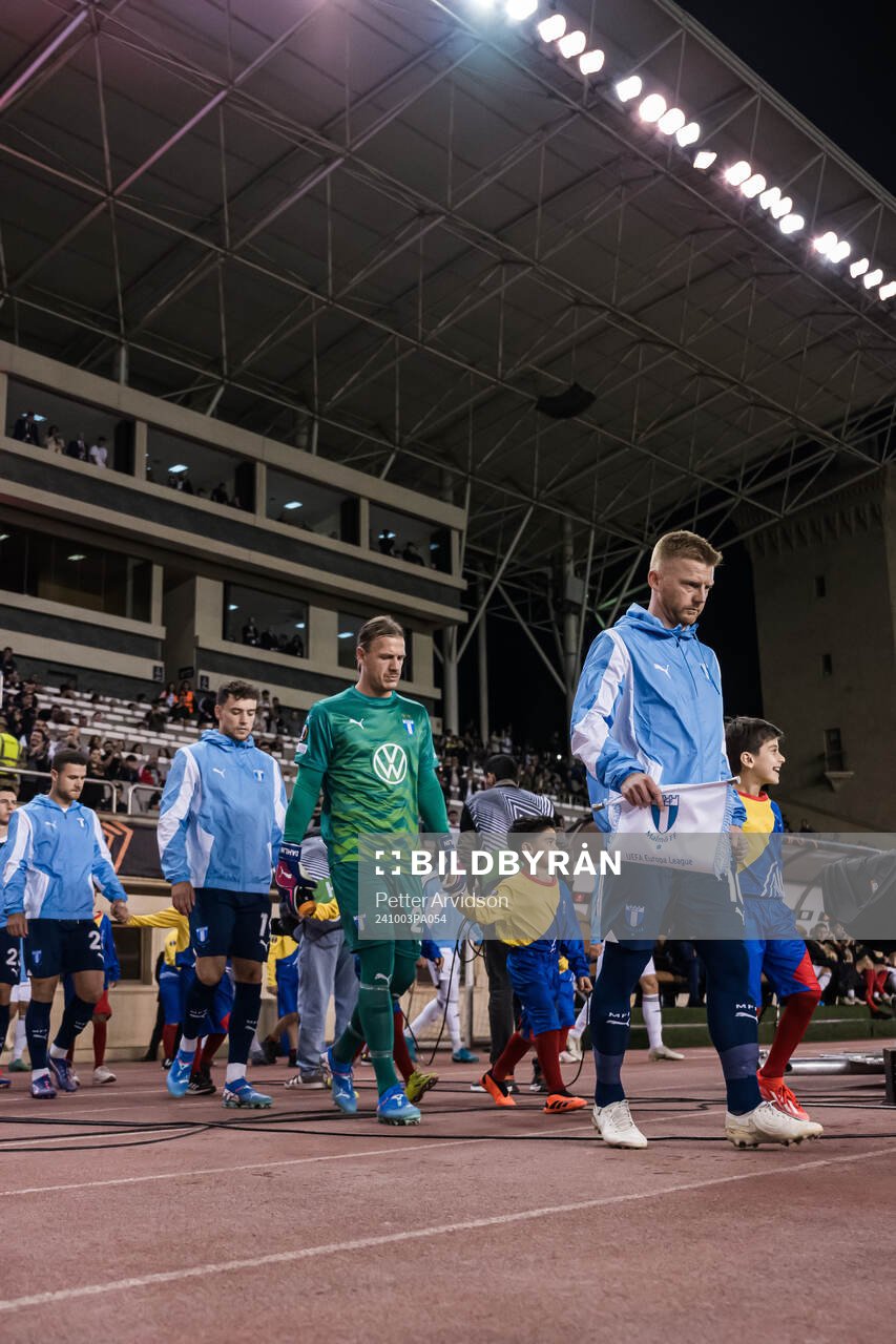 Anders Christiansen of Malmö FF enters the pitch with