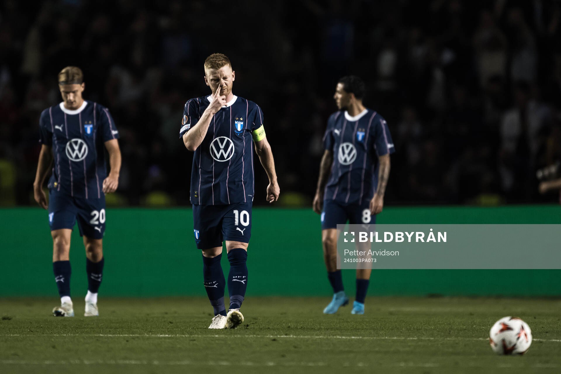 Anders Christiansen of Malmö FF looks dejected
