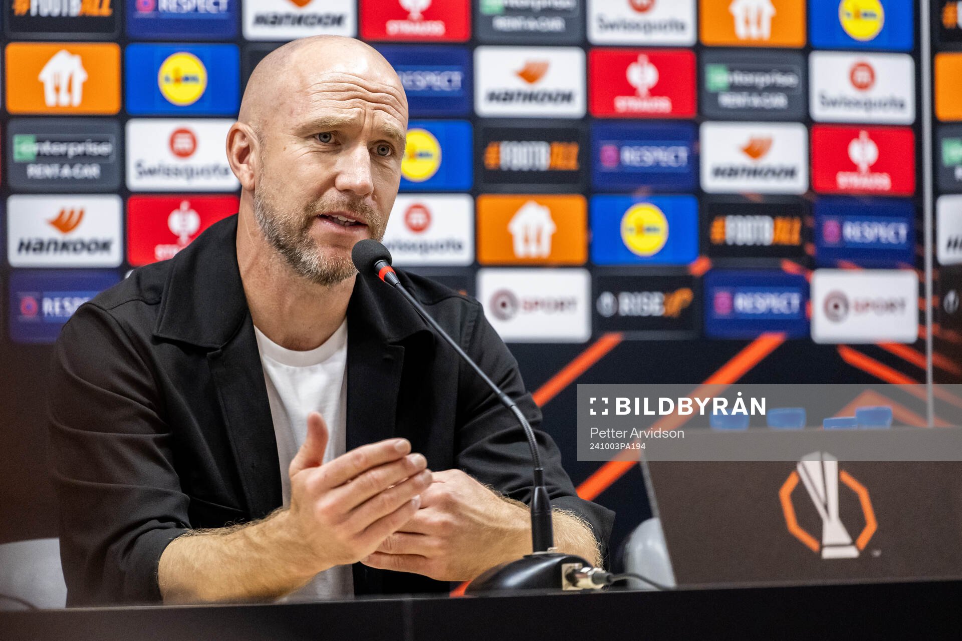 Head coach Henrik Rydström of Malmö FF at the press