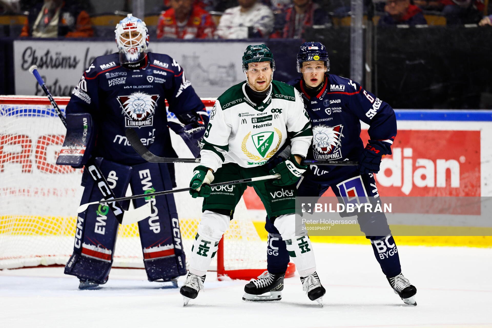 Färjestads Oskar Steen och Linköpings Mattias Hävelid