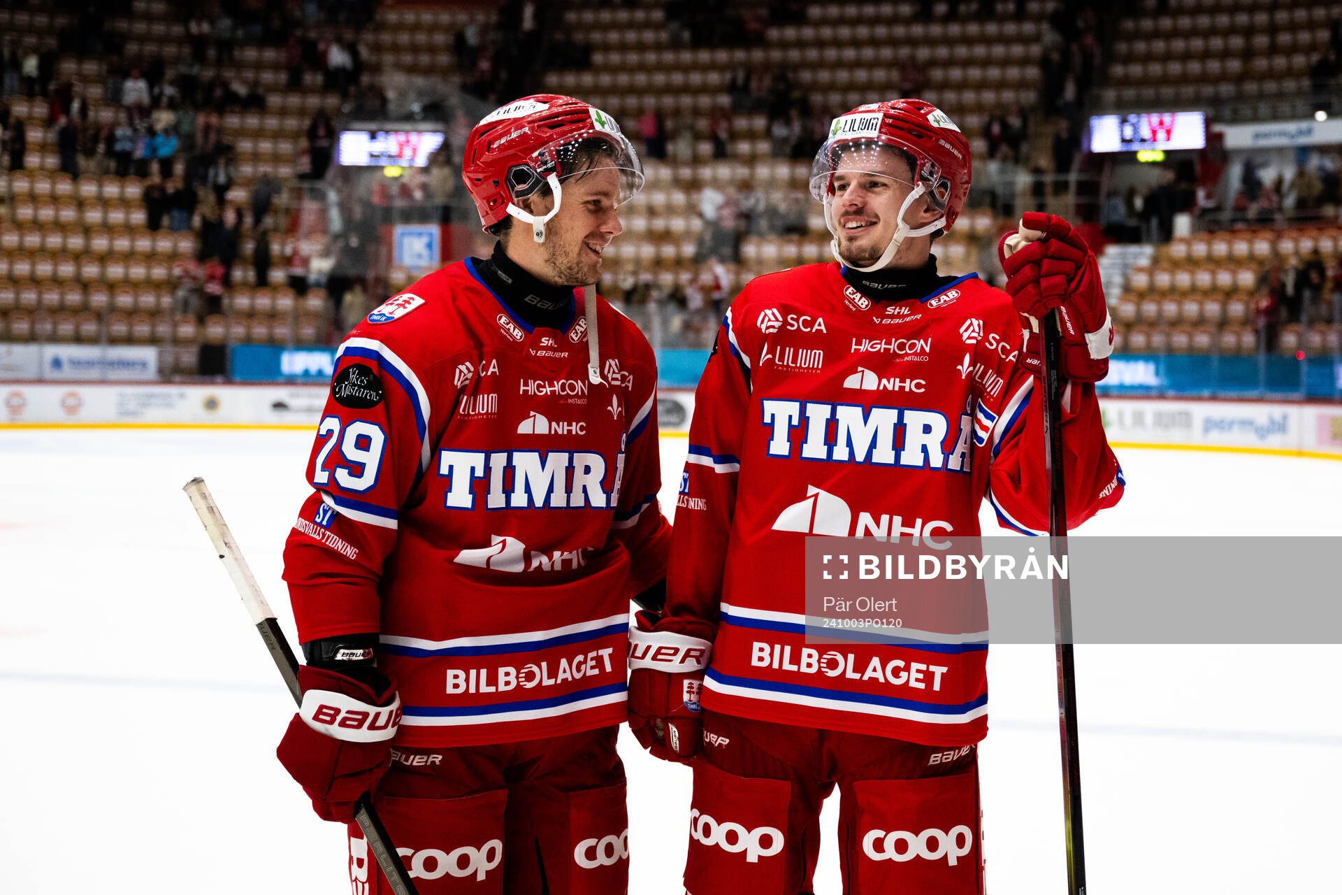 Timrås Filip Hållander och Kevin Rönnelöw