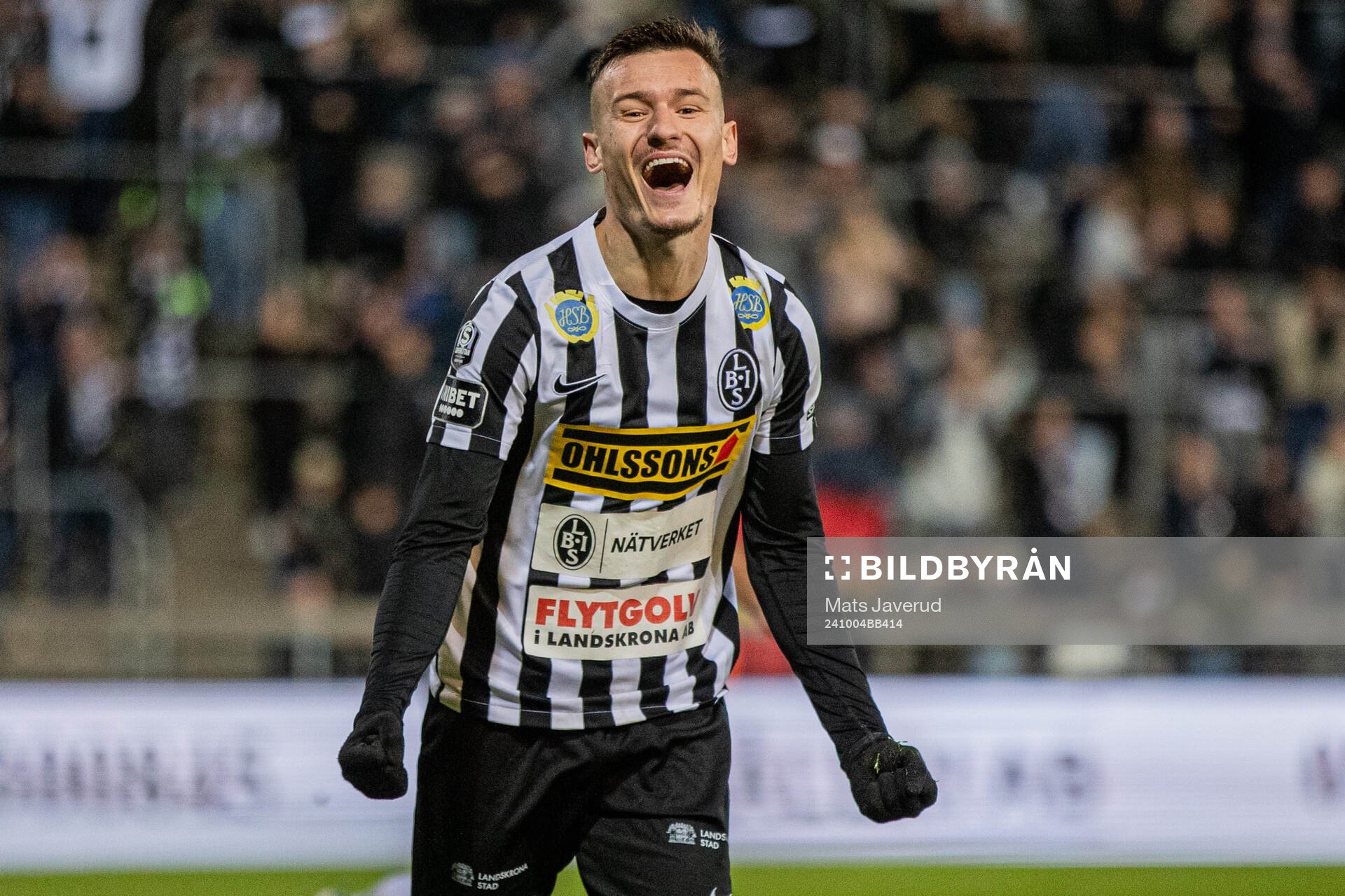 Landskronas Robin Dzabic jublar