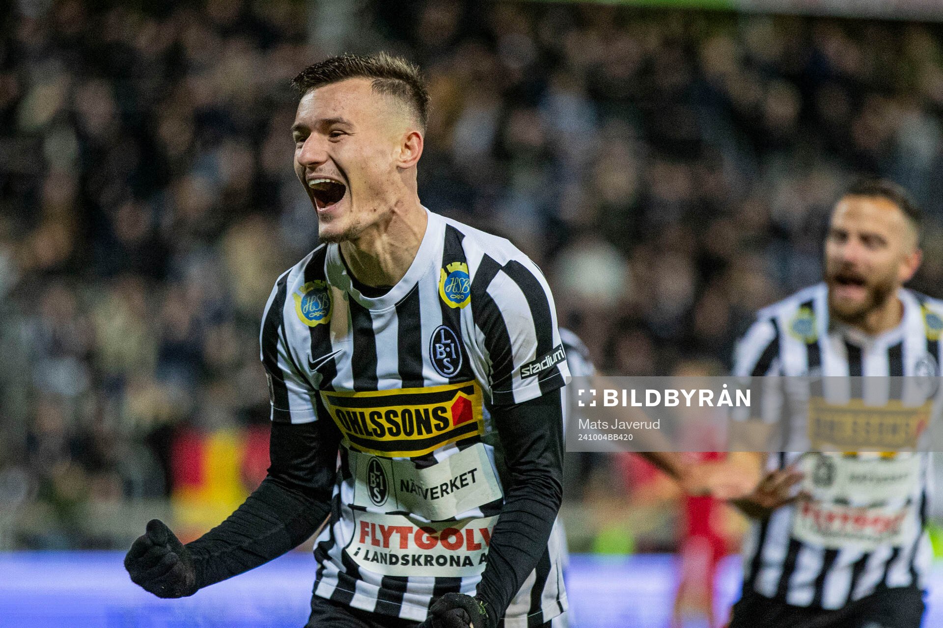 Landskronas Robin Dzabic jublar