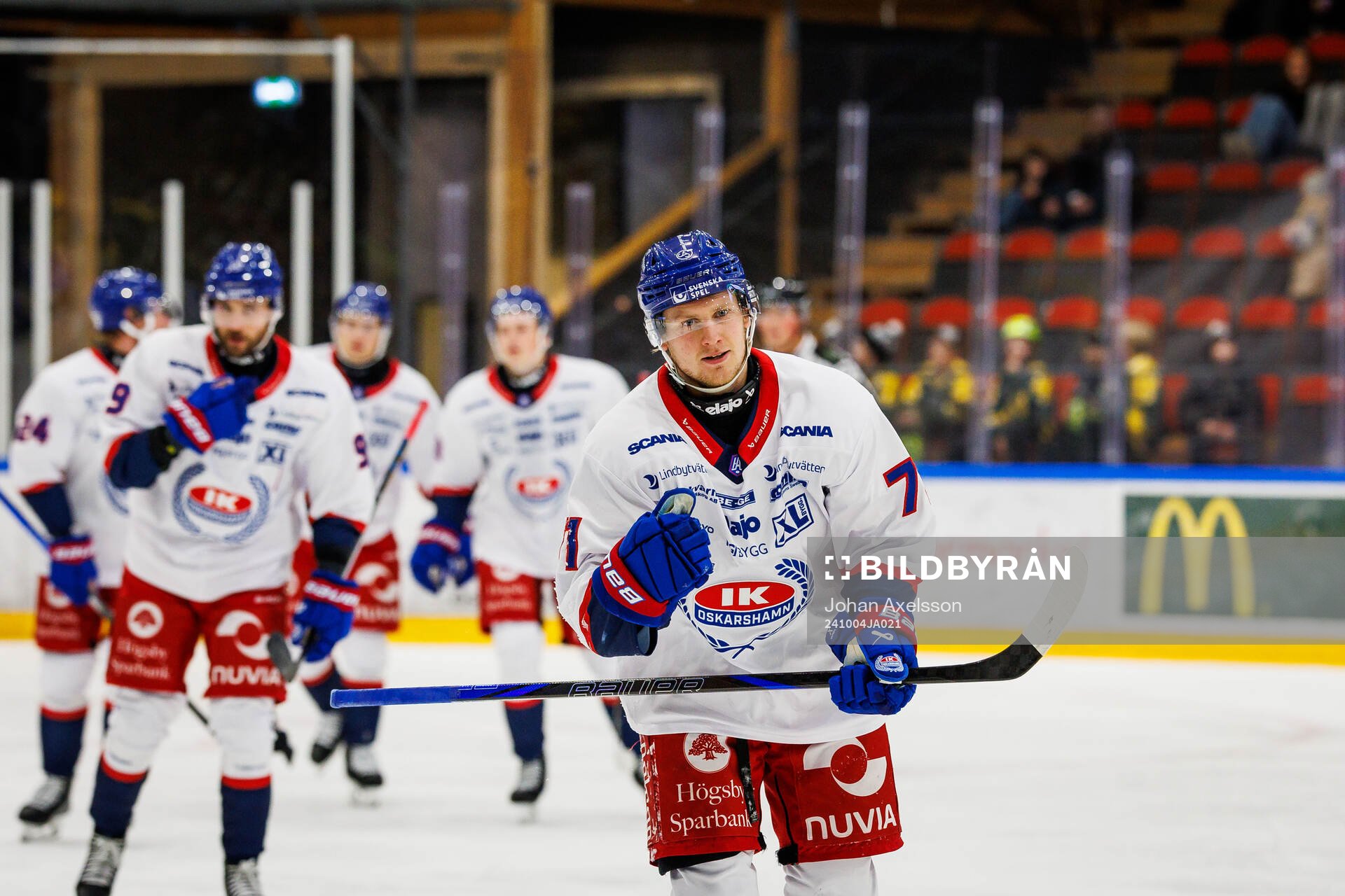 IK Oskarshamns Filip Sveningsson jublar