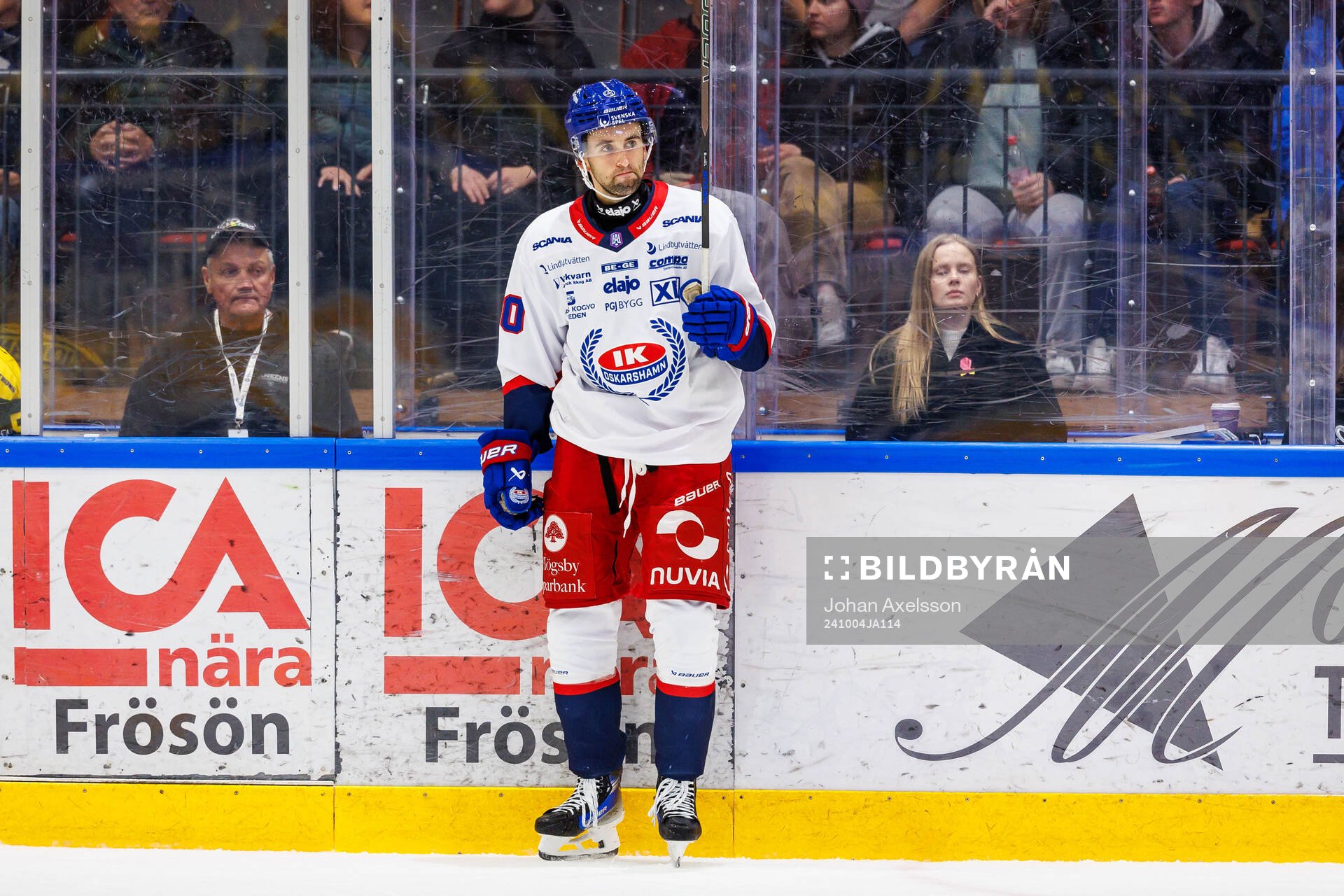 IK Oskarshamns Liam Hawel jublar