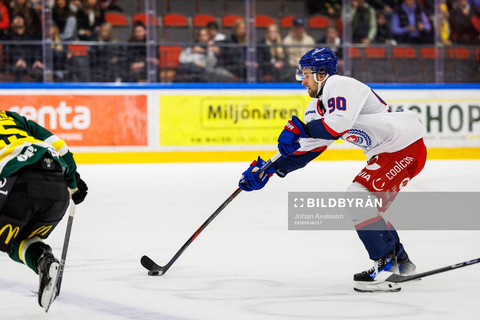IK Oskarshamns Liam Hawel gör 3-5 i tom målbur