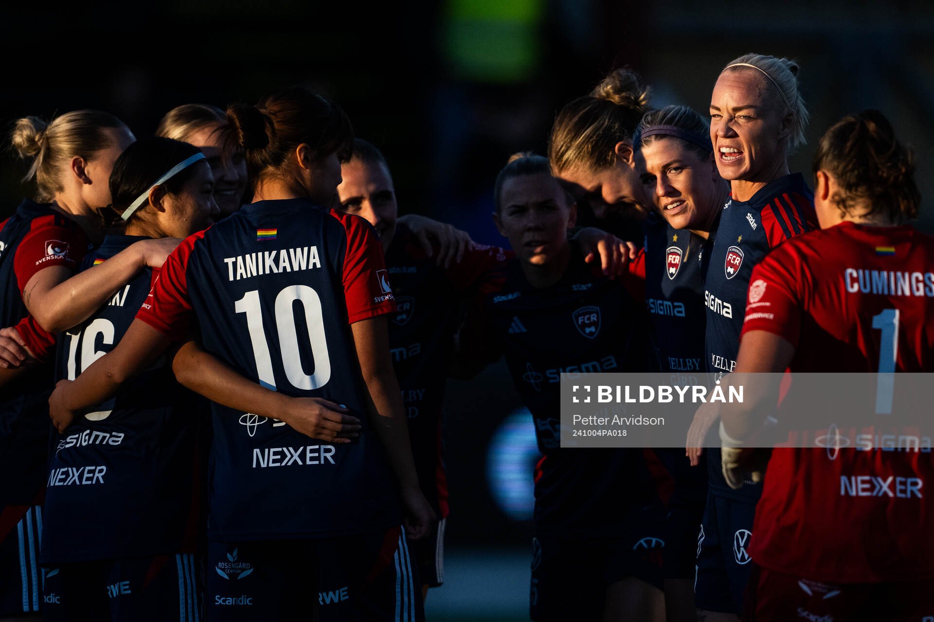 FC Rosengårds Olivia Schough, Caroline Seger och Eartha