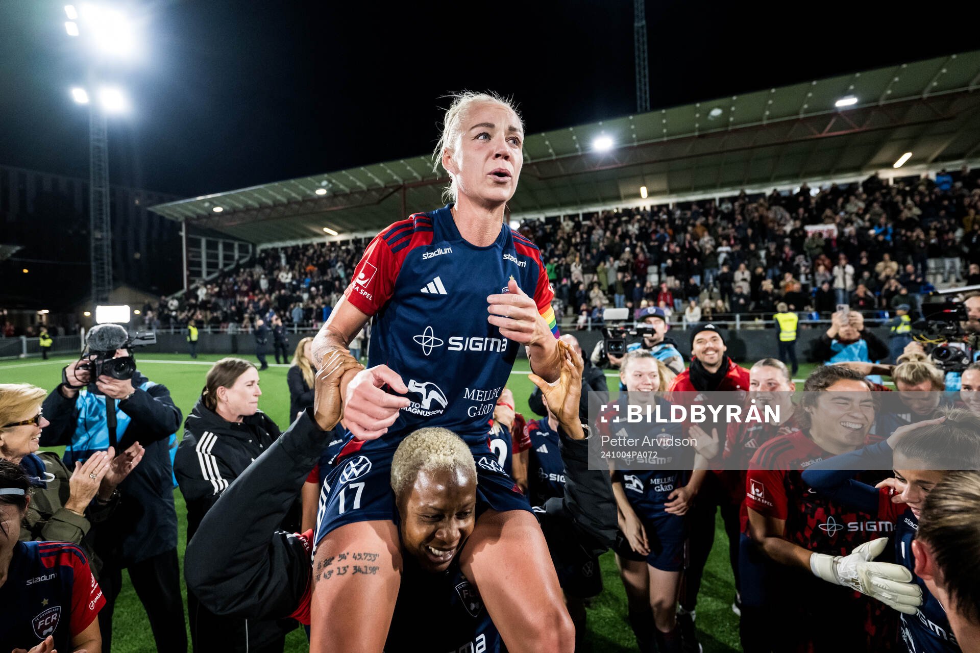 FC Rosengårds Caroline Seger jublar