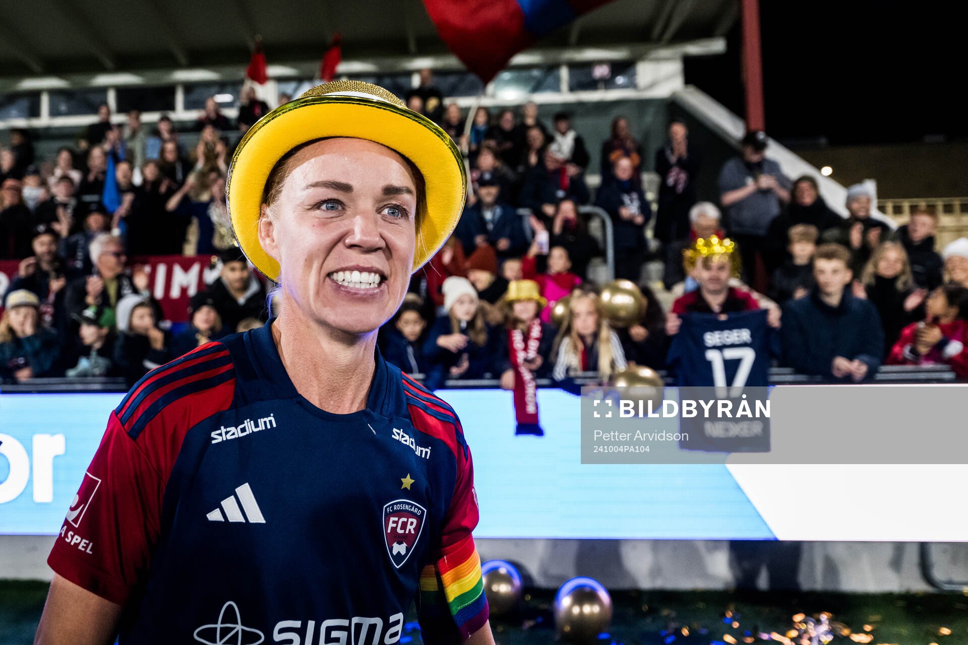 FC Rosengårds Caroline Seger jublar över SM-guldet