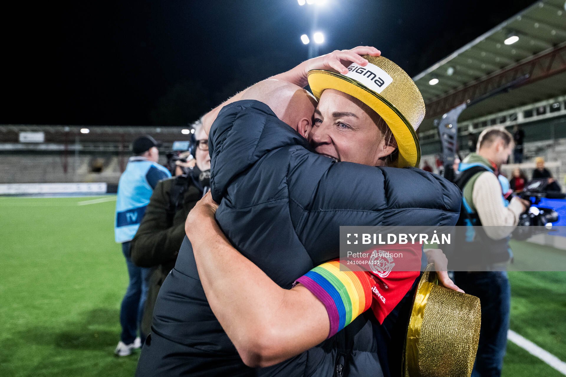 FC Rosengårds tränare Joel Kjetselberg och Caroline Seger