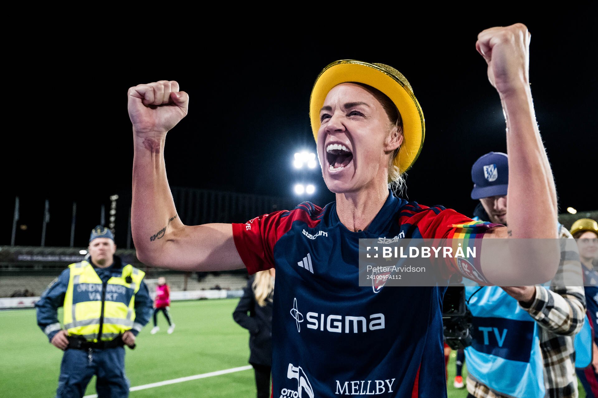 FC Rosengårds Caroline Seger jublar över SM-guldet