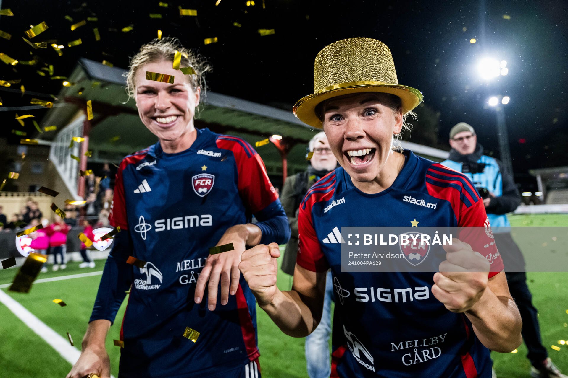 FC Rosengårds Jessica Wik jublar över SM-guldet