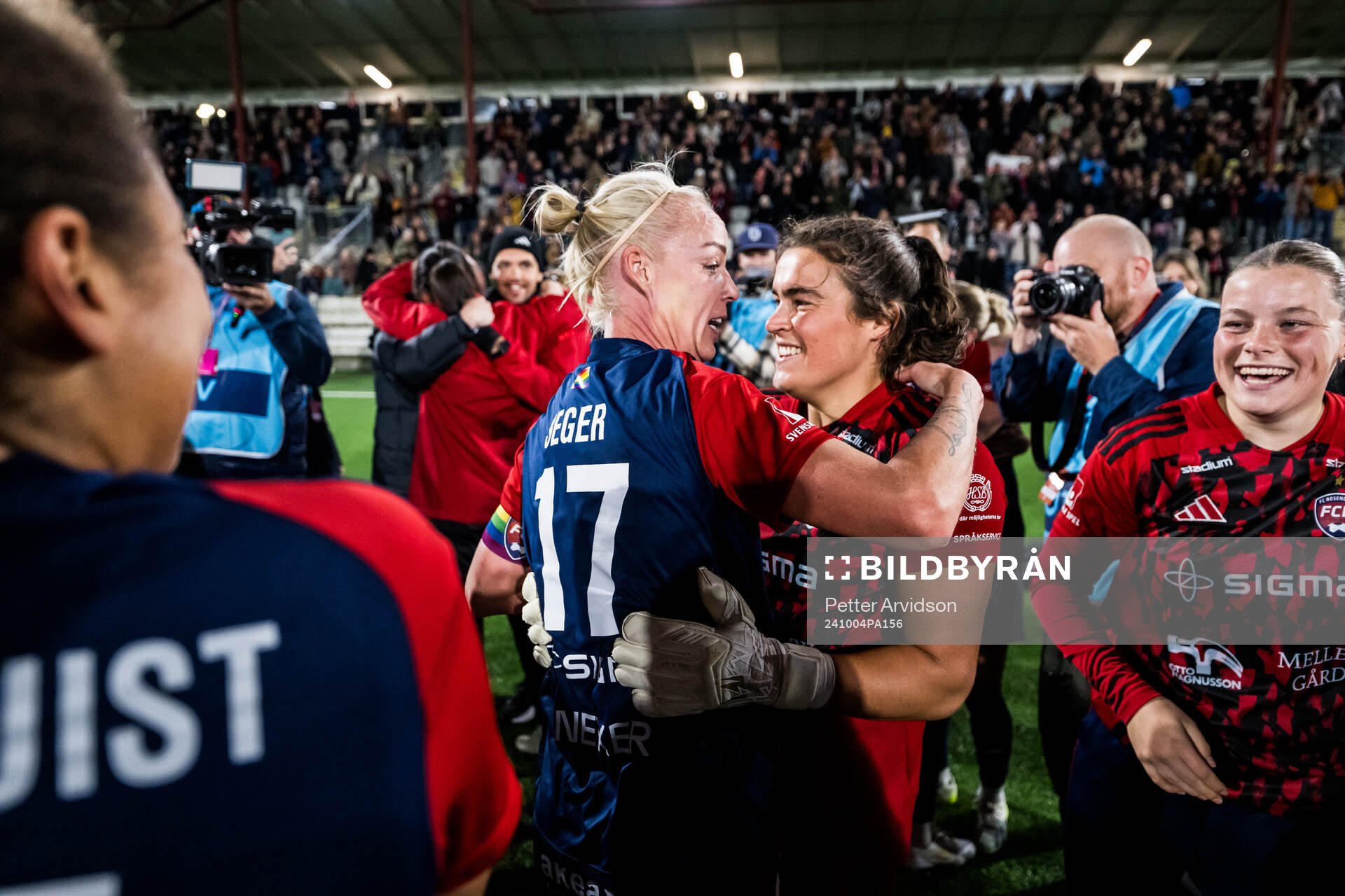 FC Rosengårds Caroline Seger och målvakt Eartha Cumings