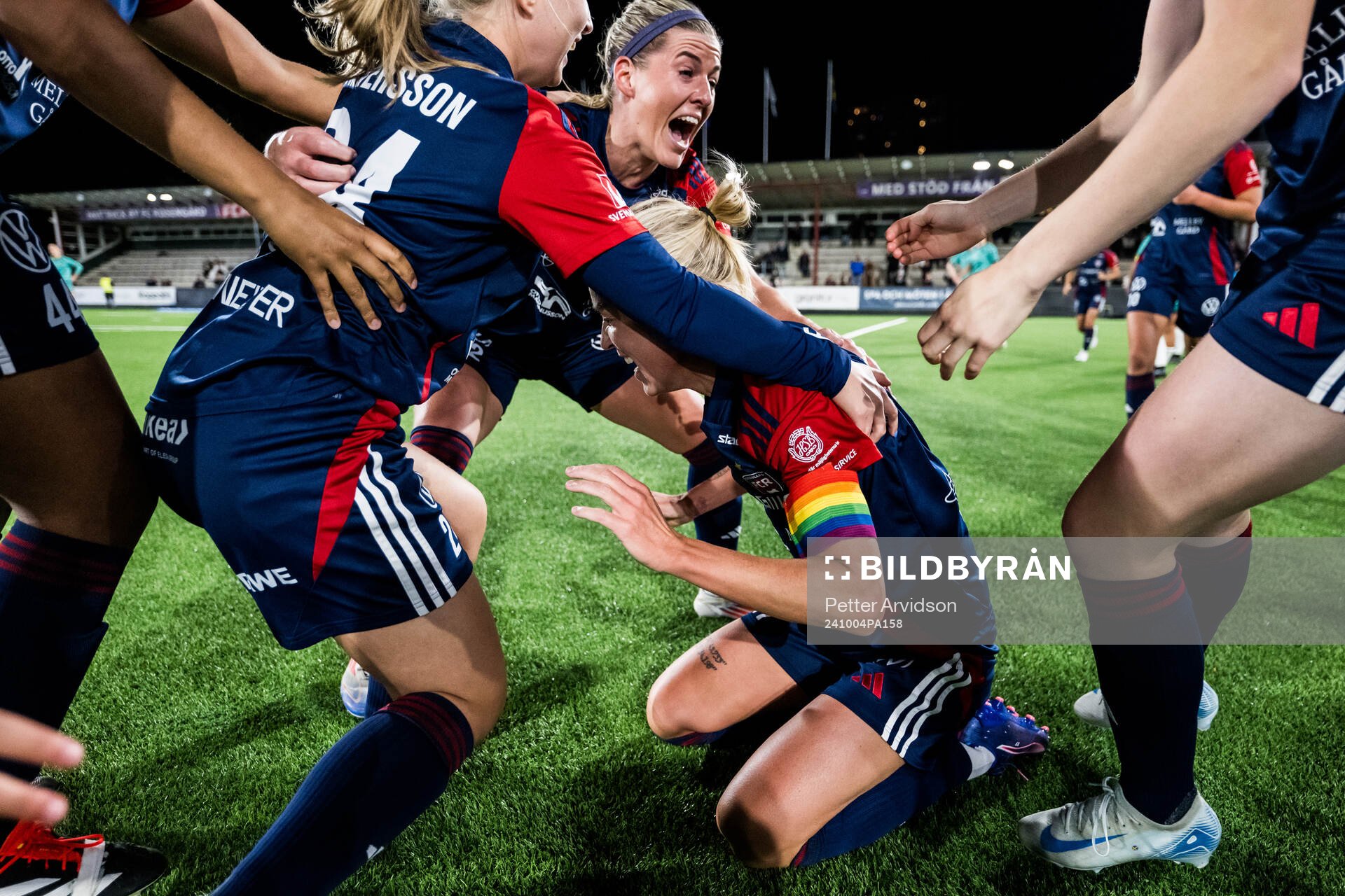 FC Rosengårds Olivia Schough, Hanna Andersson och Caroline