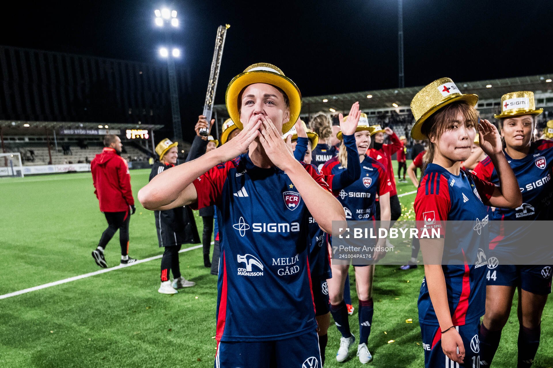 FC Rosengårds Caroline Seger jublar över SM-guldet