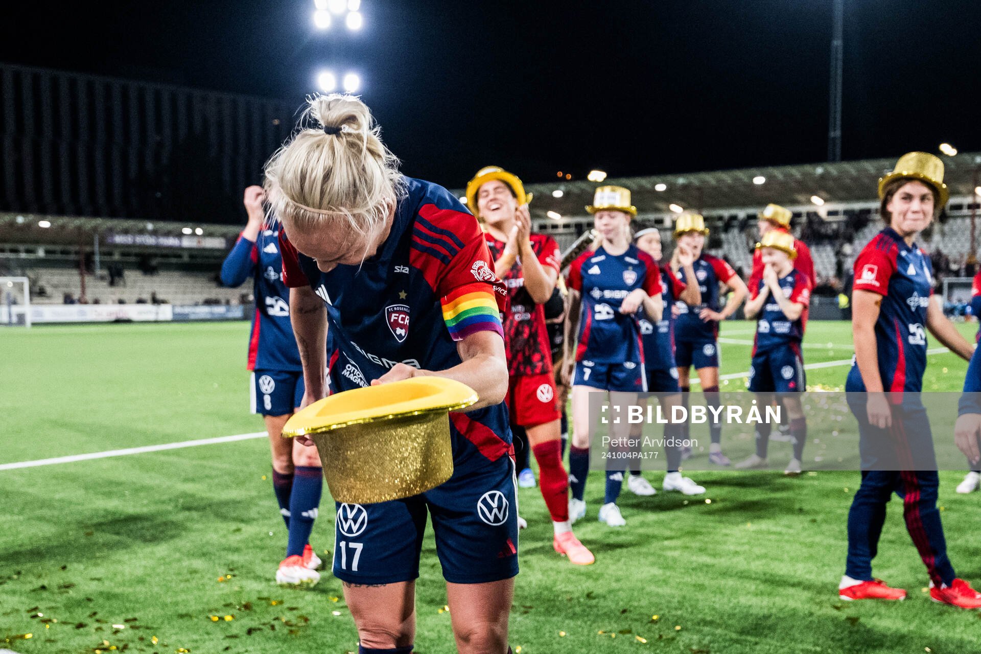 FC Rosengårds Caroline Seger jublar över SM-guldet