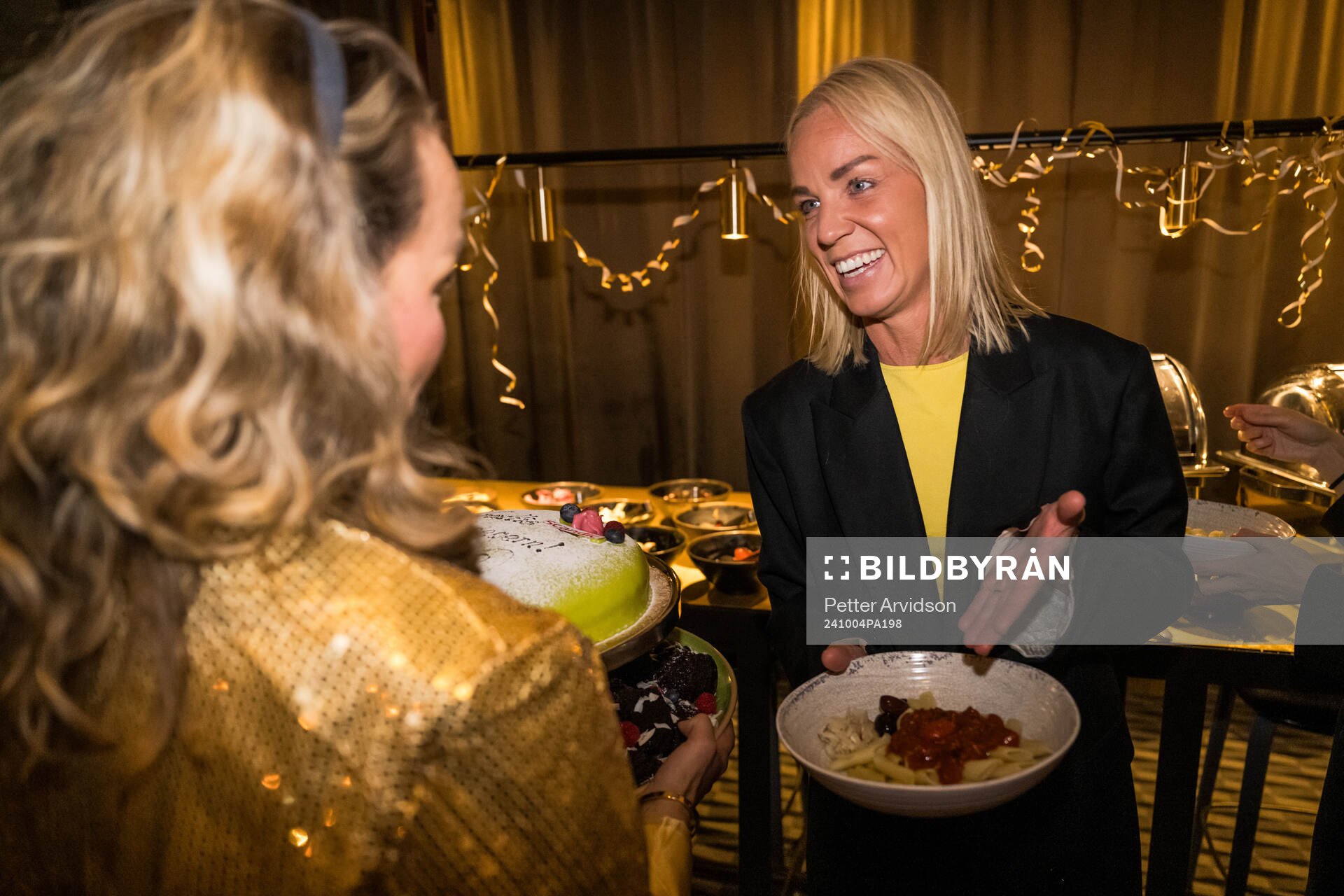 FC Rosengårds Caroline Seger på guldfesten efter fotbollsmatchen i Damallsvenskan mellan FC Rosengård och Kristianstad den 4 oktober 2024 i Malmö.