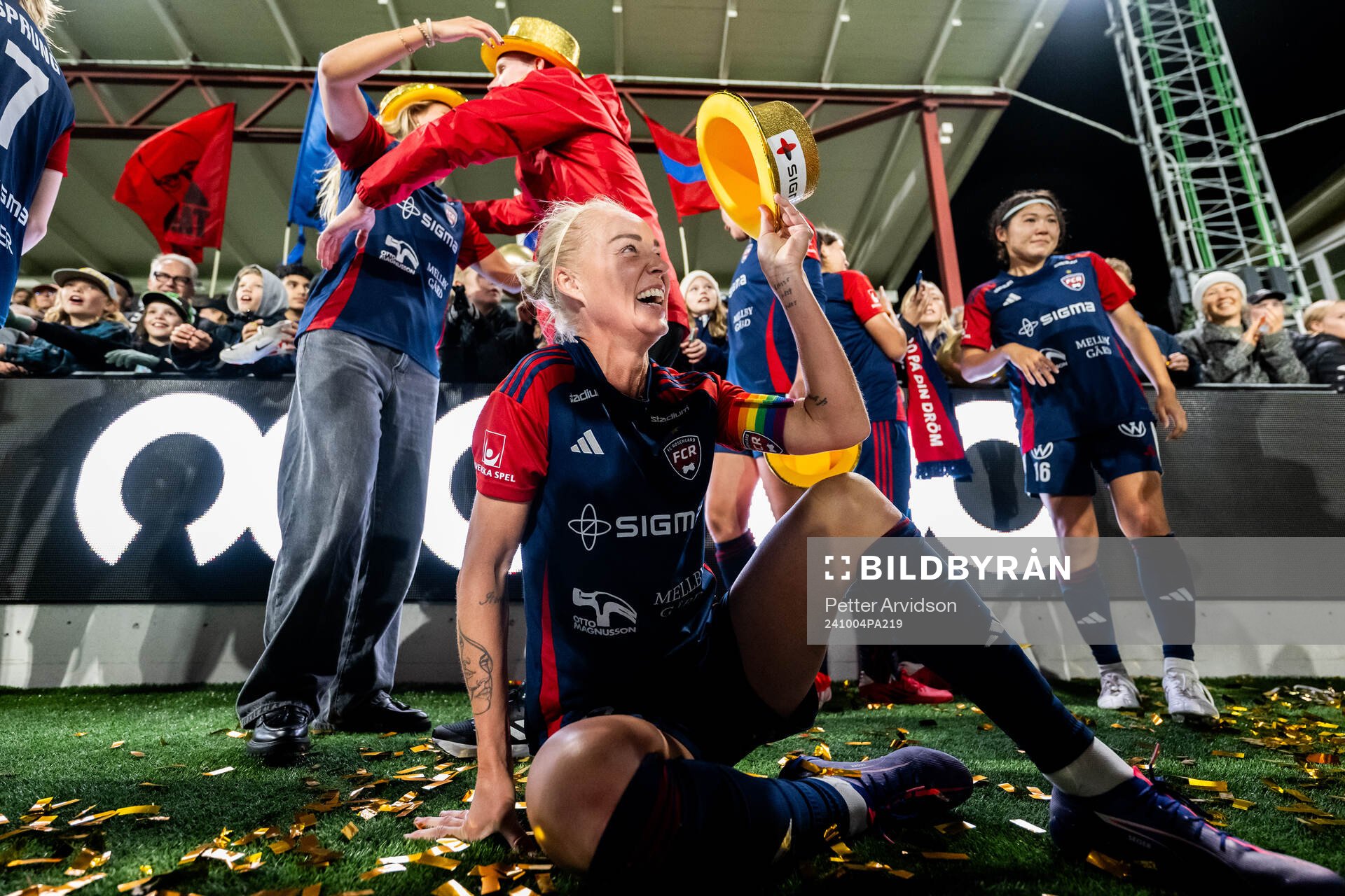 FC Rosengårds Caroline Seger jublar