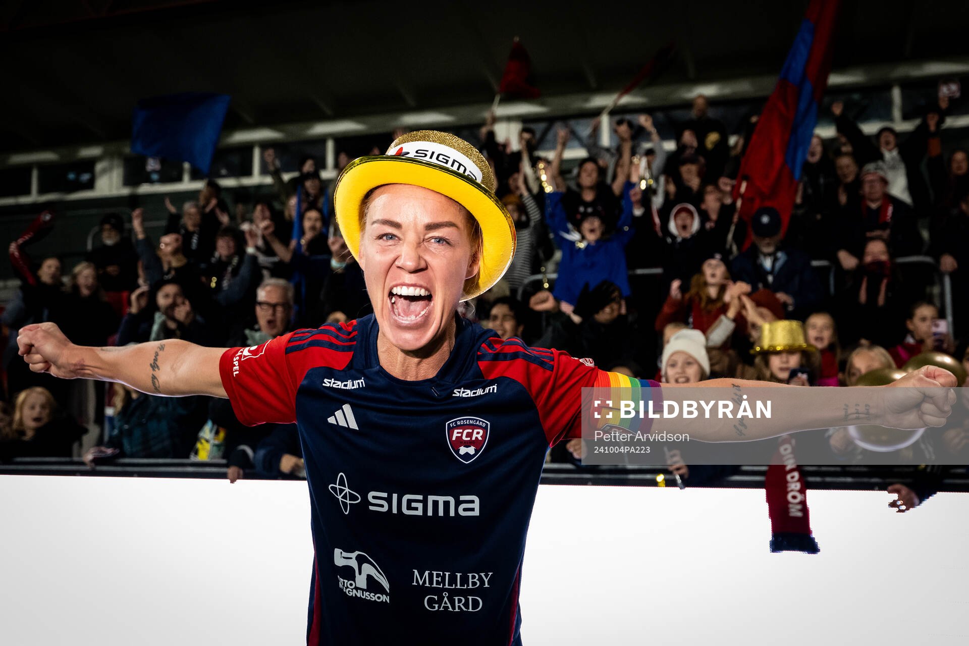 FC Rosengårds Caroline Seger jublar