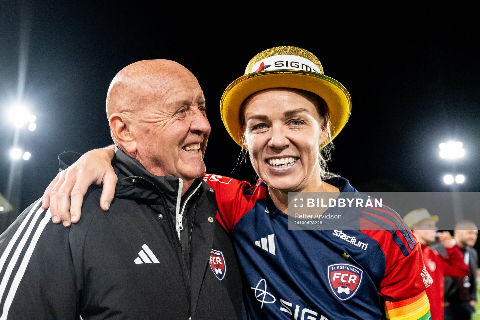 FC Rosengårds Erling Nilsson och Caroline Seger