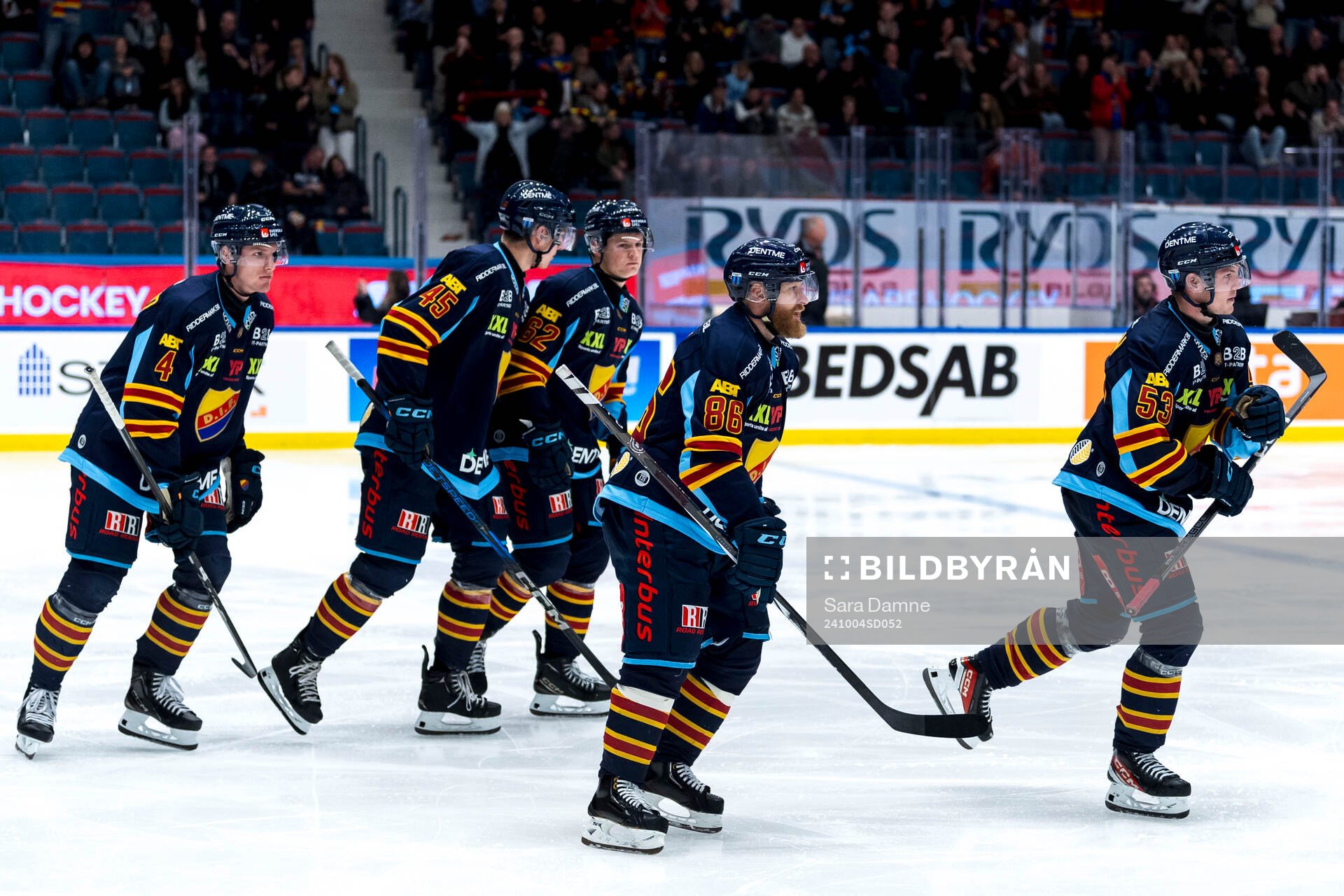 Djurgårdens Edvin Hammarlund, Hugo Blixt, Hampus Larsson,