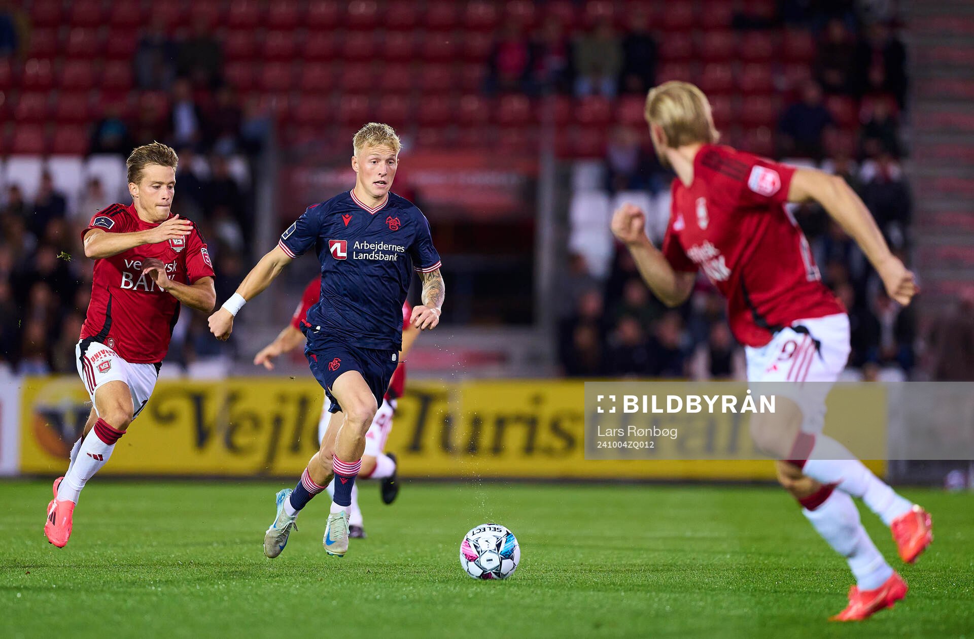 VEJLE, DENMARK - OCTOBER 04: Melker Widell of AaB Aalborg