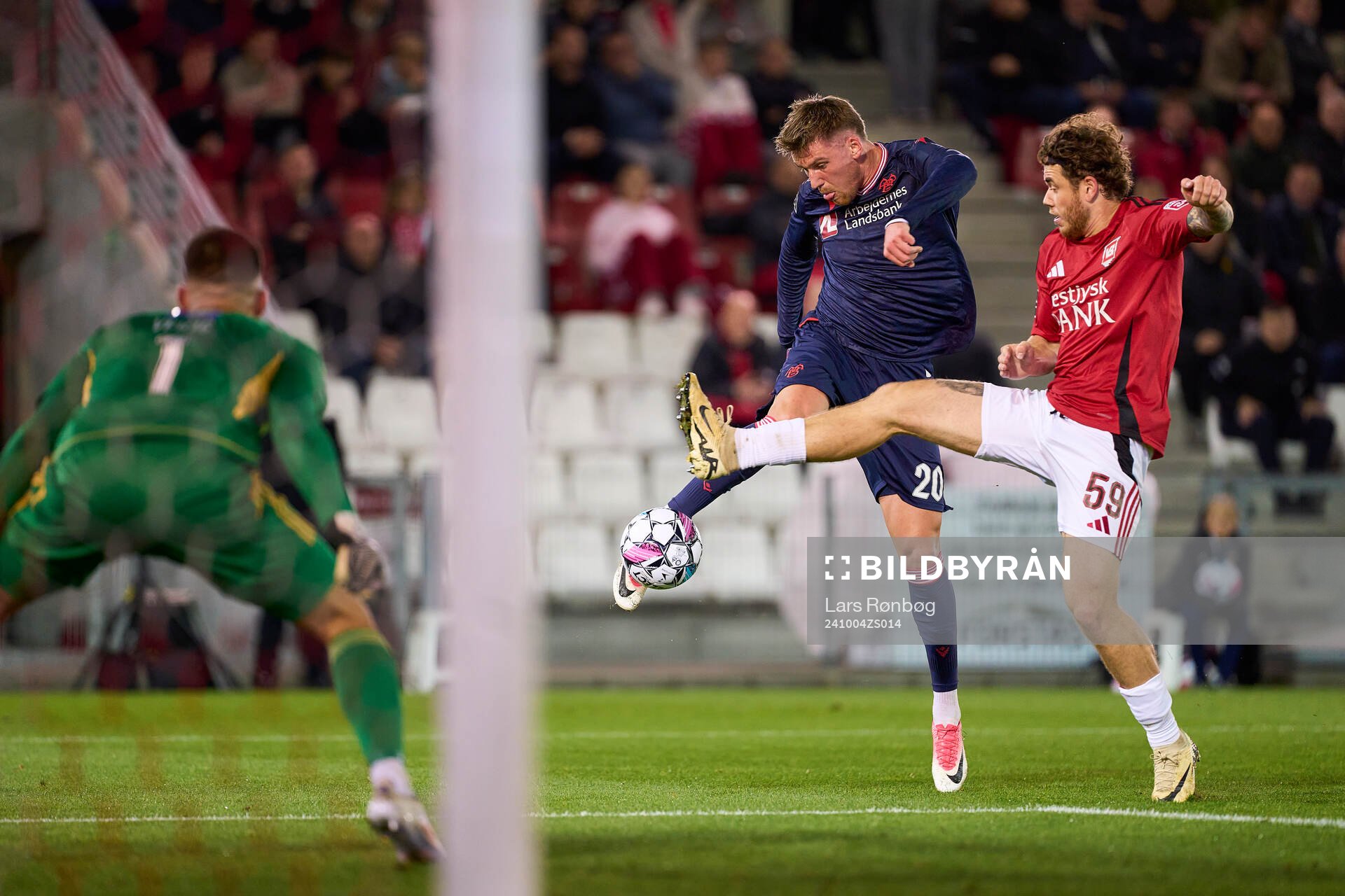 VEJLE, DENMARK - OCTOBER 04: Kasper Jørgensen of AaB