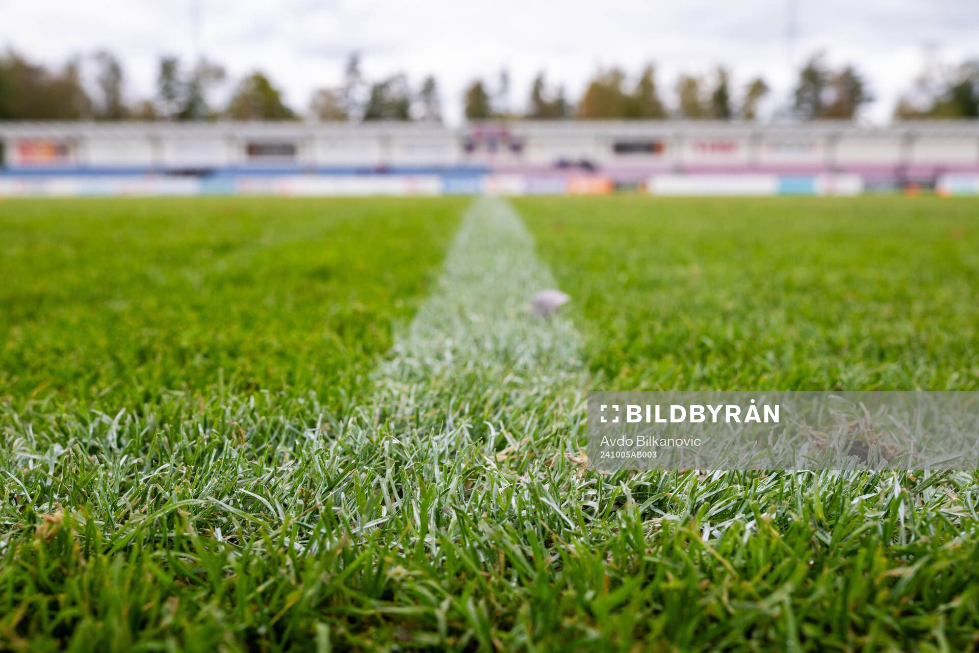 E linje på fotbollsplan