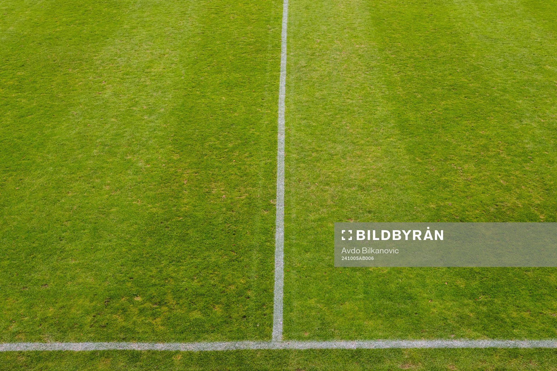 E linje på fotbollsplan