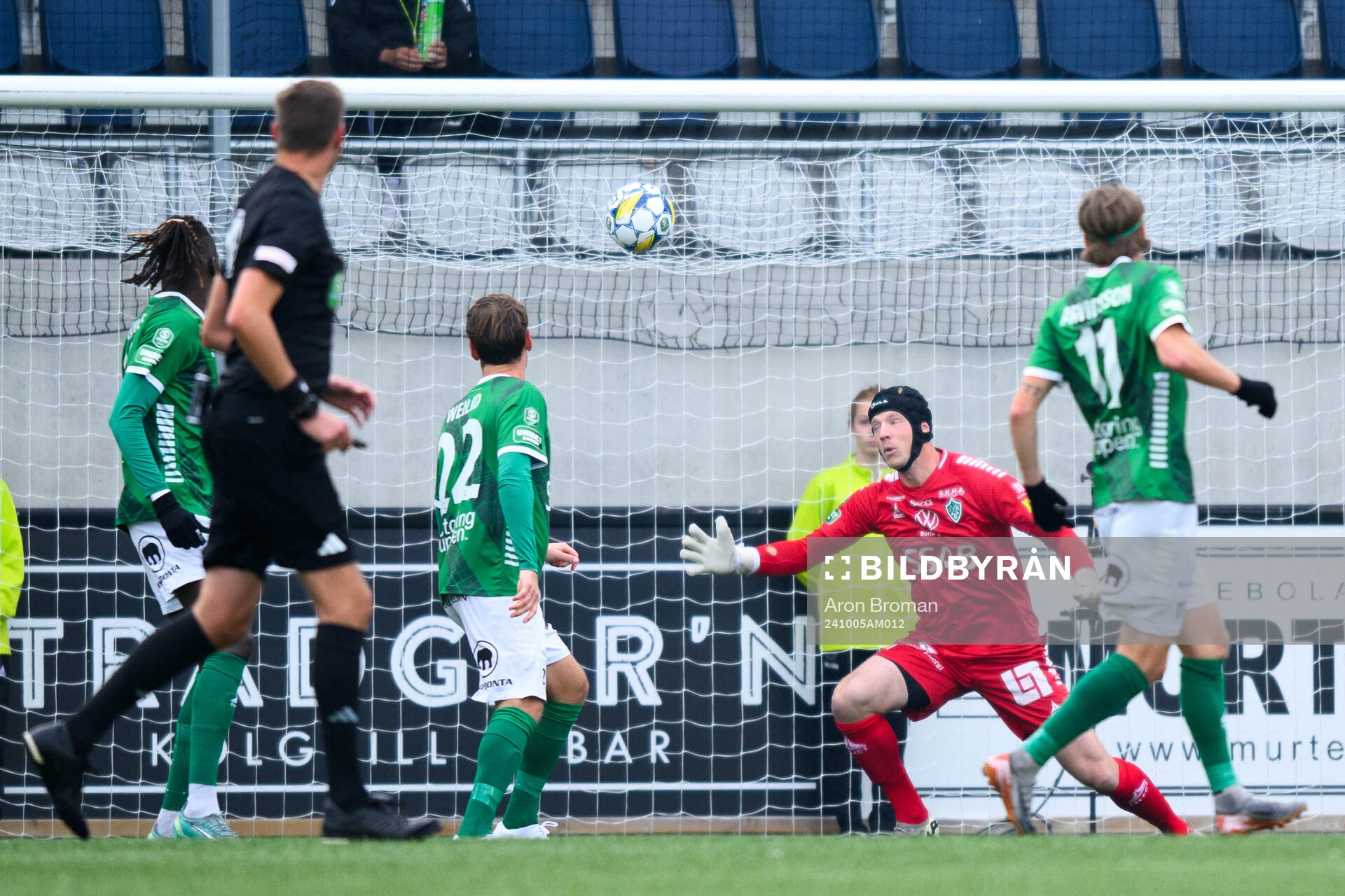 Gefles Samuel Adrian (ej i bild) gör 0-1 bakom Brages
